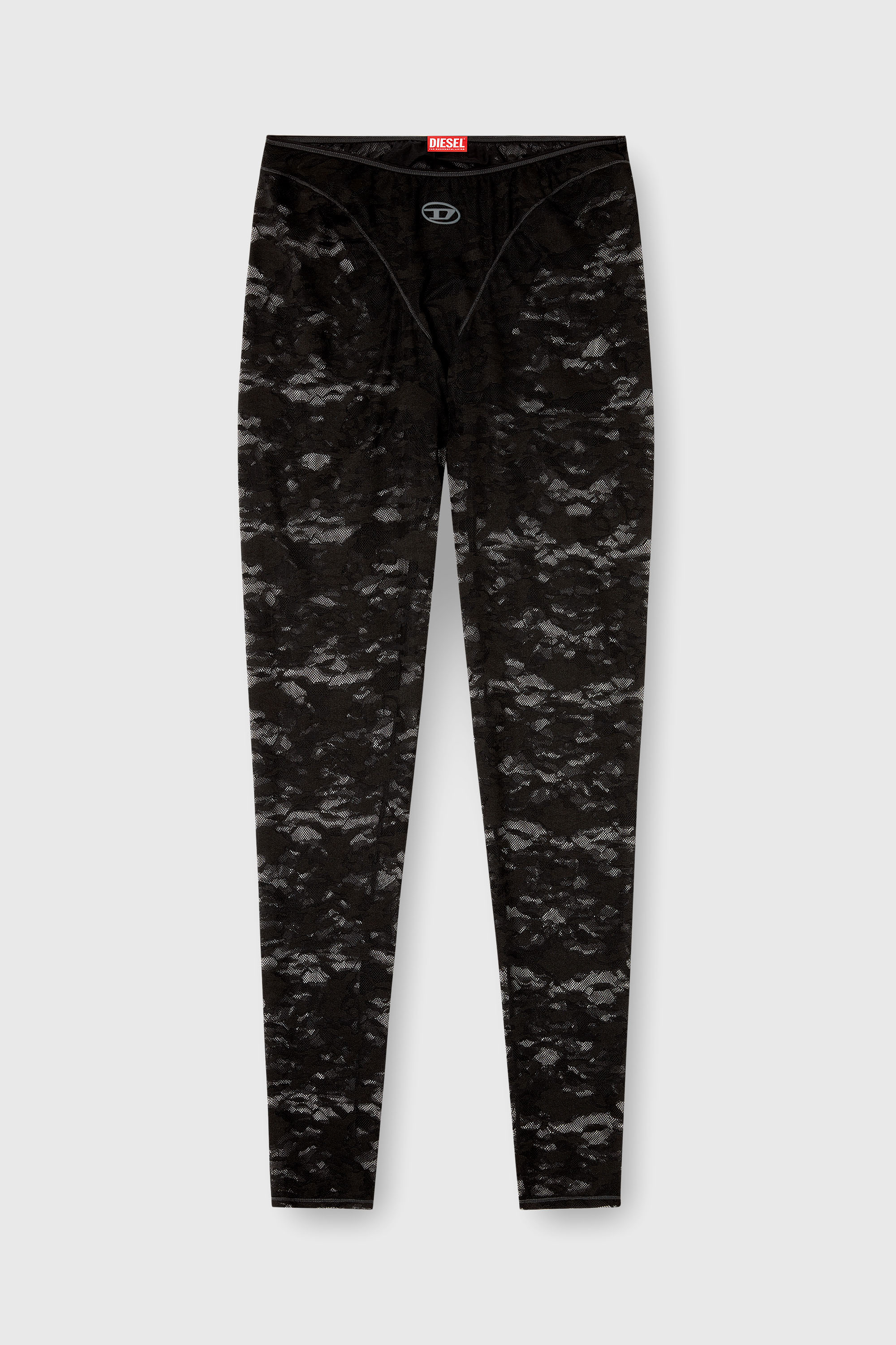 Diesel - CLAIRE-UTLT, Woman's Camo lace leggings in Black - 2