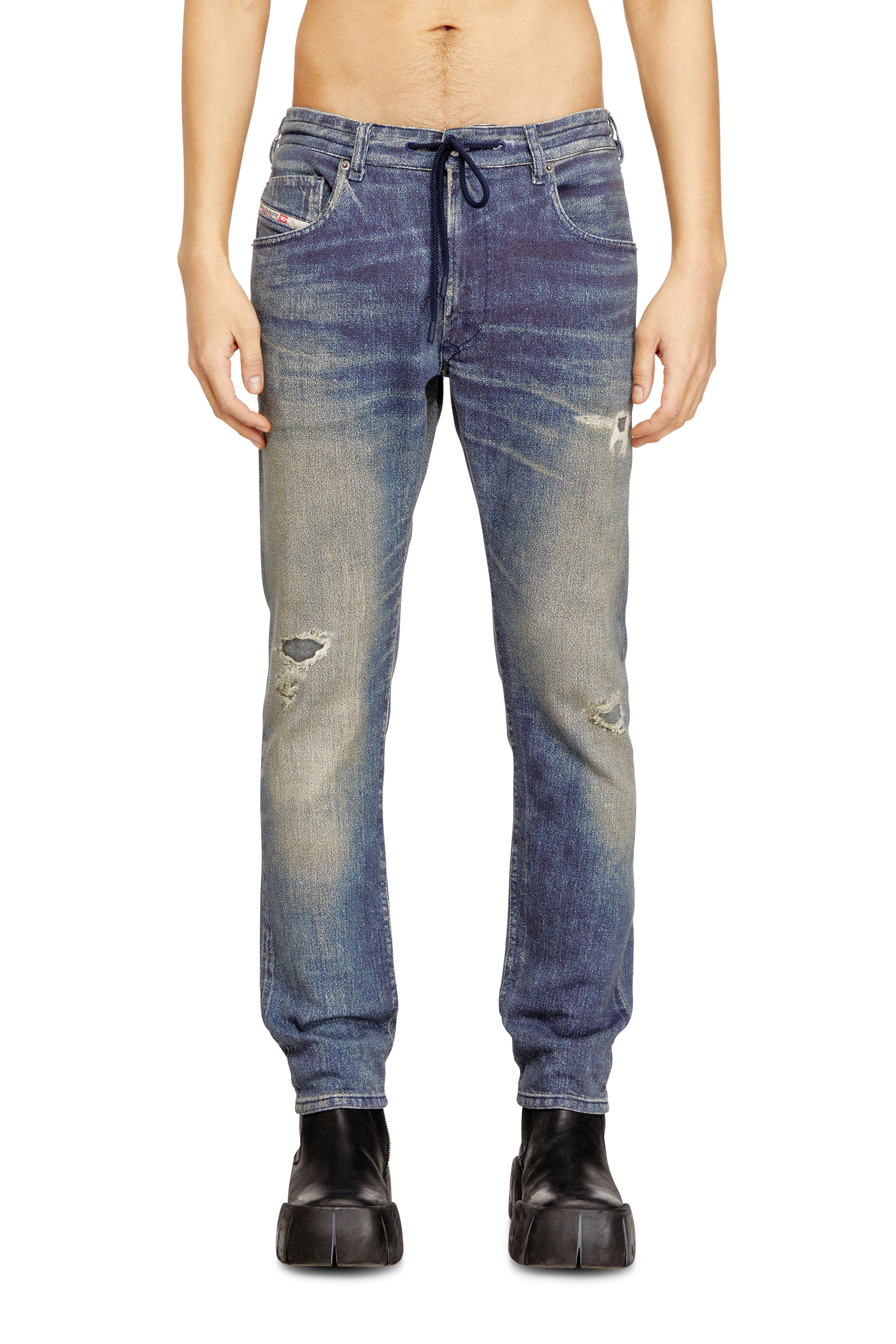 Diesel - Man's Regular 2032 D-Krooley Joggjeans&reg; 068UT, Medium blue - 1