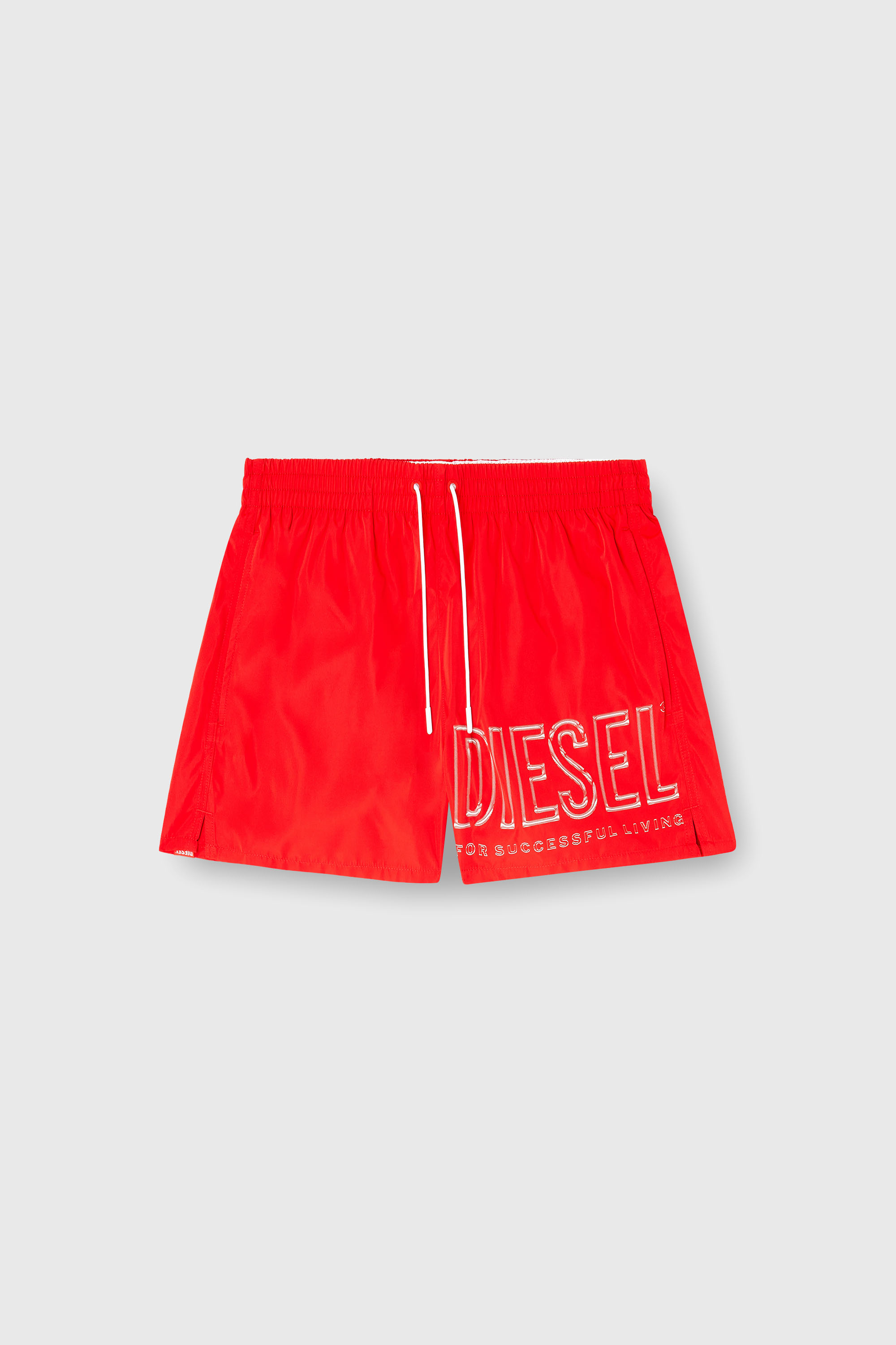 Diesel - OLYMPIC-34-D-CORE, Man's Mid-length swim shorts with outline logo in Red - 2