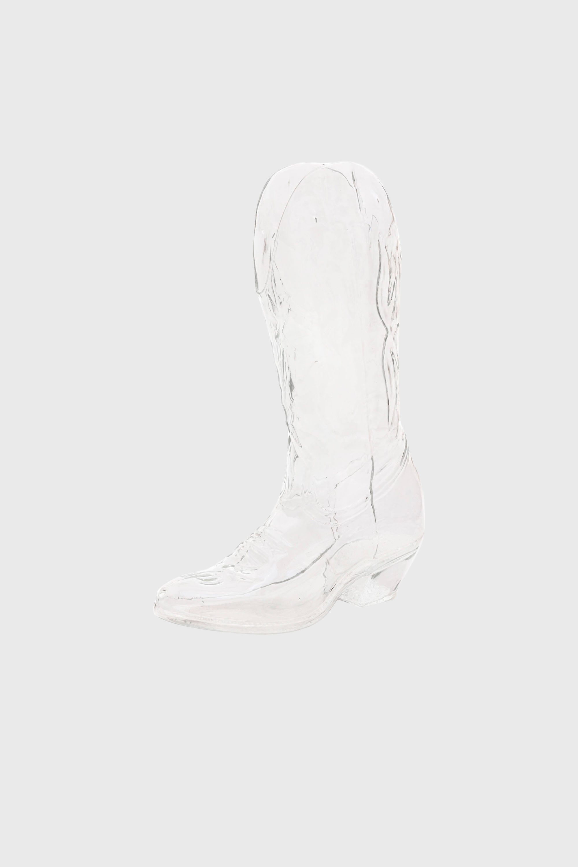 10064 GLASS VASE CRYSTALBOOTIE CM.24X8 H