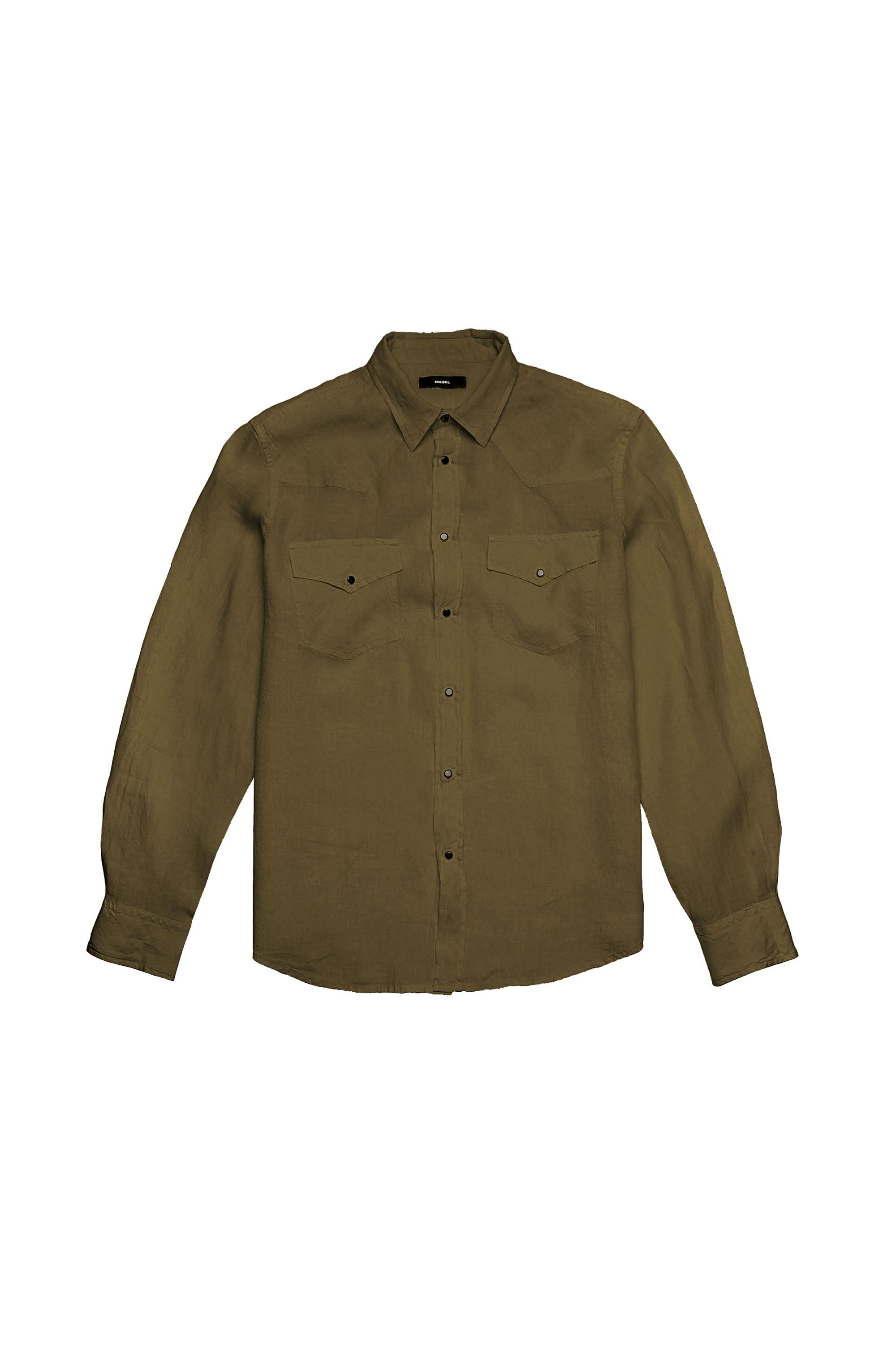S-EAST-LONG-LIN, Military Green - Shirts