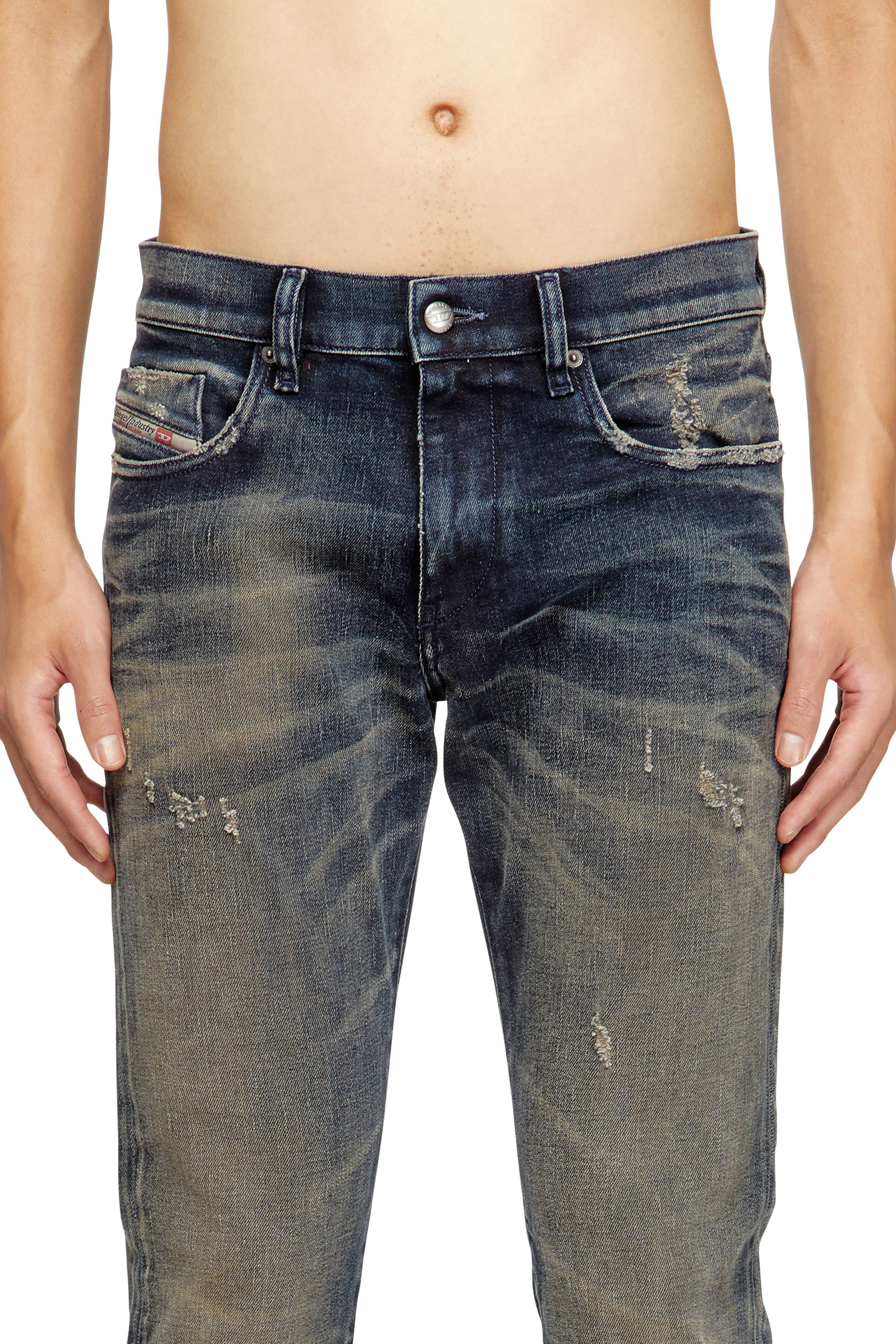 Slim Jeans 2019 D-Strukt 09M46, Dark Blue Diesel - Man's Slim Jeans 2019 D-Strukt 09M46, Dark Blue - 5