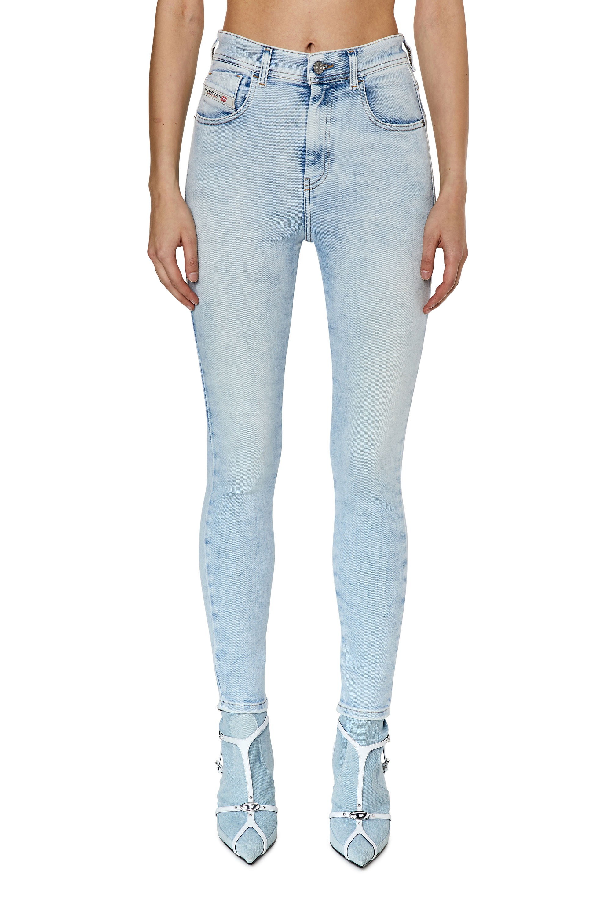 Diesel - Super skinny Jeans 1984 Slandy-High 09G17, Light Blue - Image 1