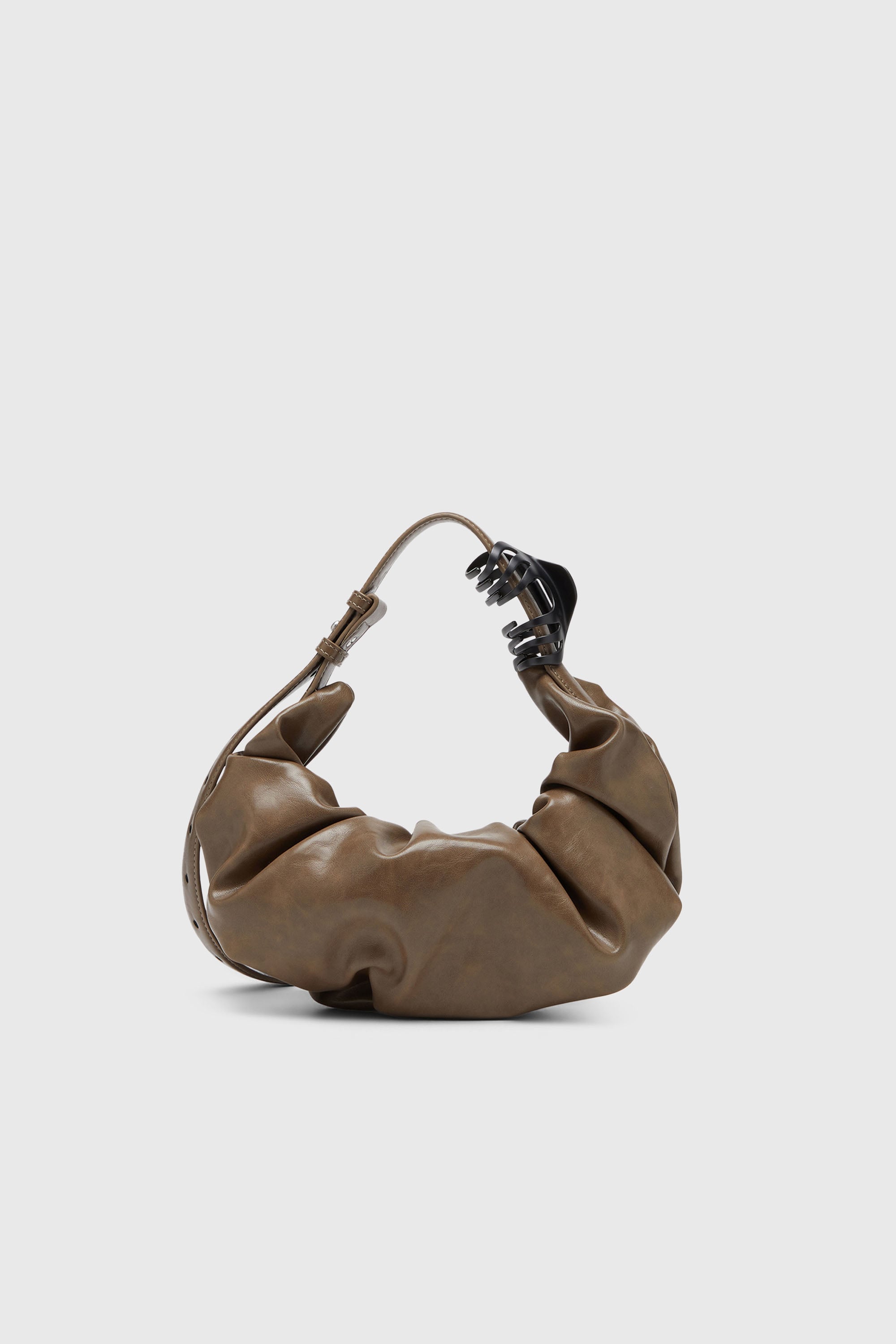 Diesel - GRAB-D HOBO S, Woman's Grab-D-Small scruched hobo bag in Brown - 2
