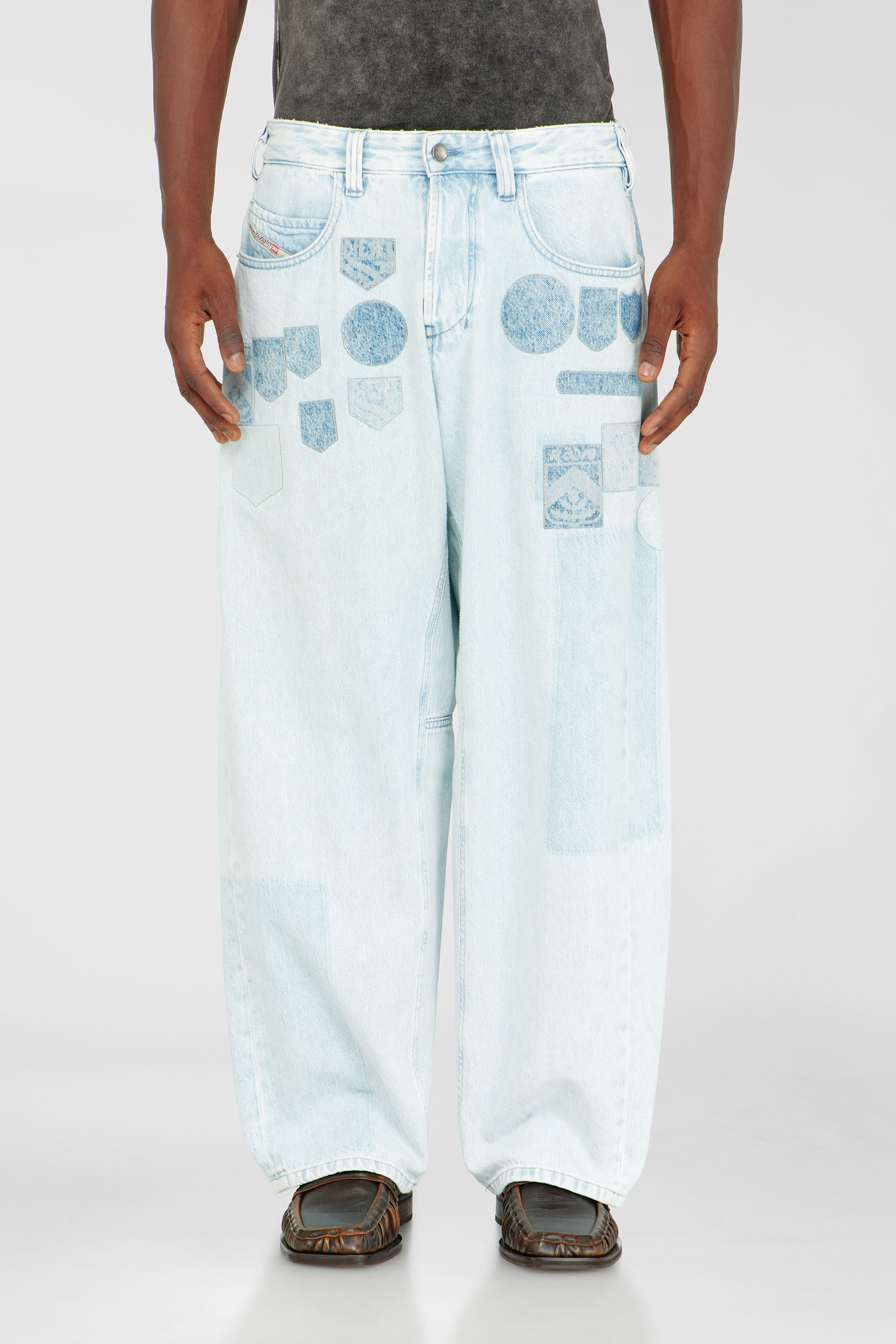 Diesel - Unisex's Relaxed Jeans 1997 D-Enim-M 0IFBQ, Light Blue - 1