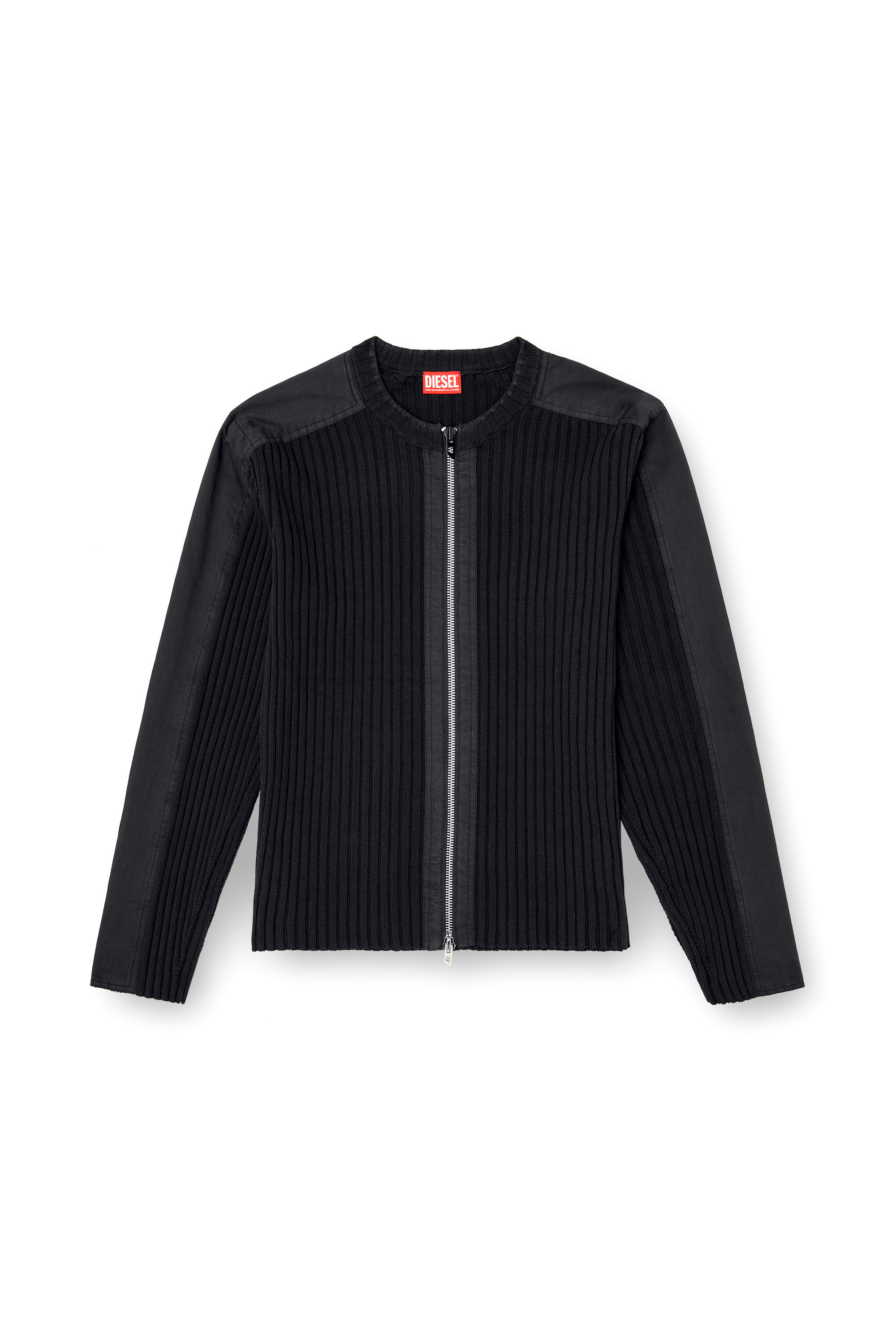 Diesel - K-MATTY, Man's Zipped cardigan with utilitarian panels in null - 3