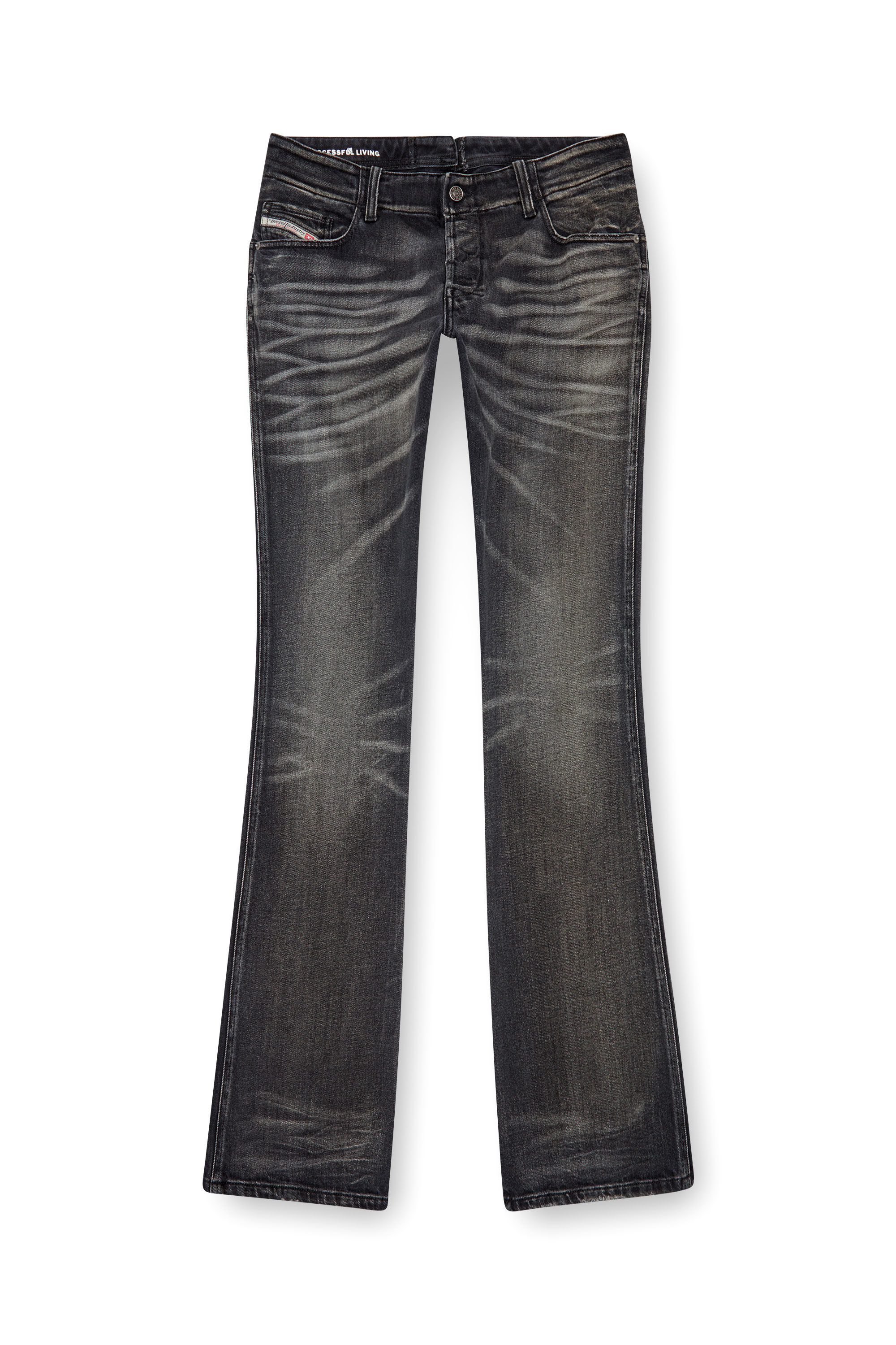 Diesel - Man Bootcut Jeans D-Backler 09J65, Black/Dark grey - Image 3