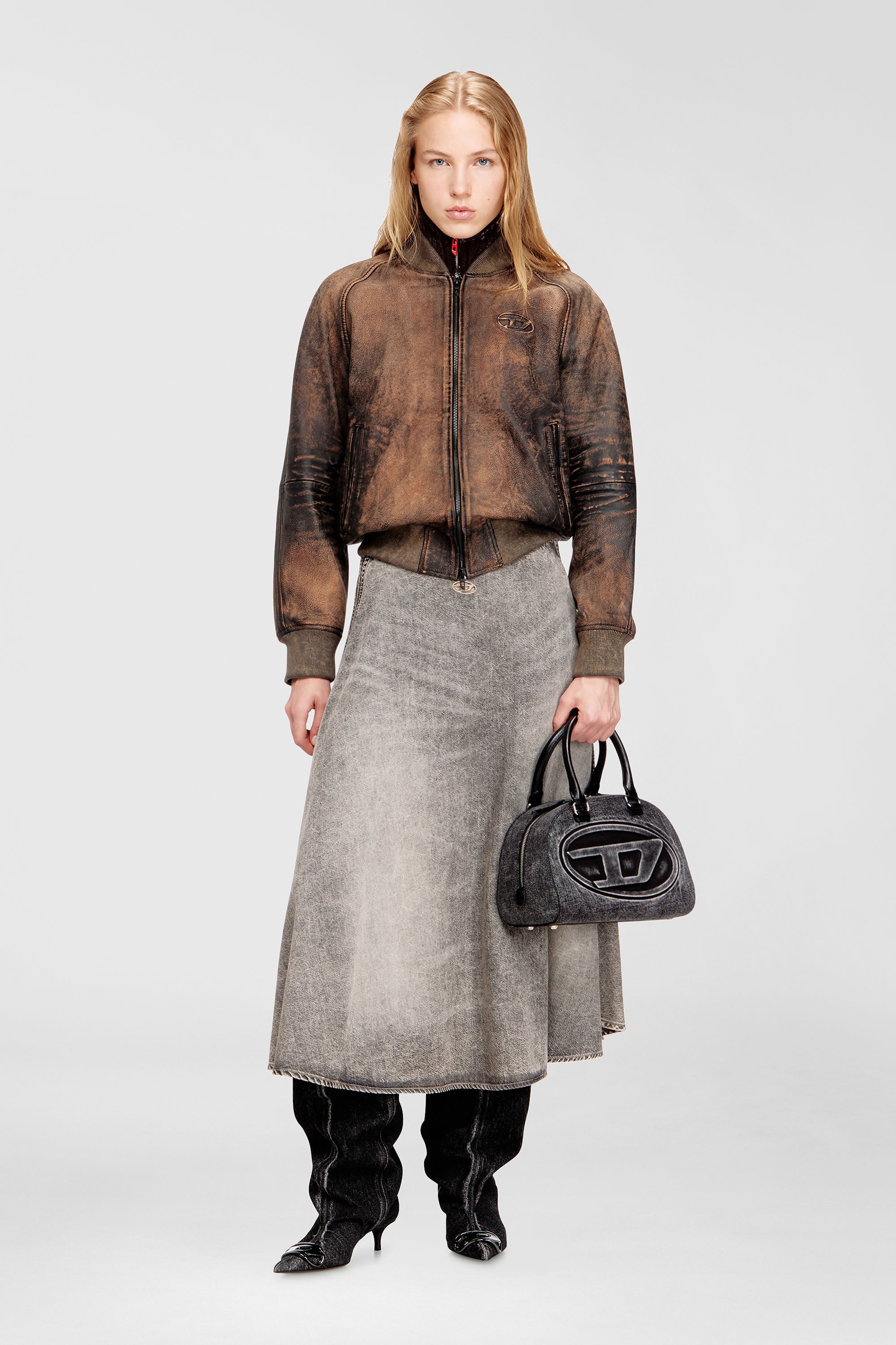 1DR Dome-Bowling bag in washed denim