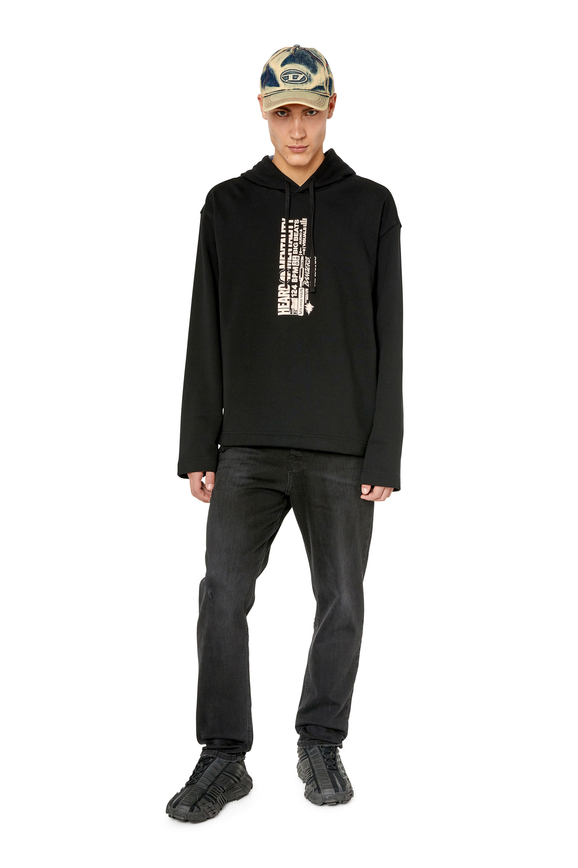 Diesel - 2005 D-Fining 0TFAS Tapered Jeans, Black/Dark grey - Image 5