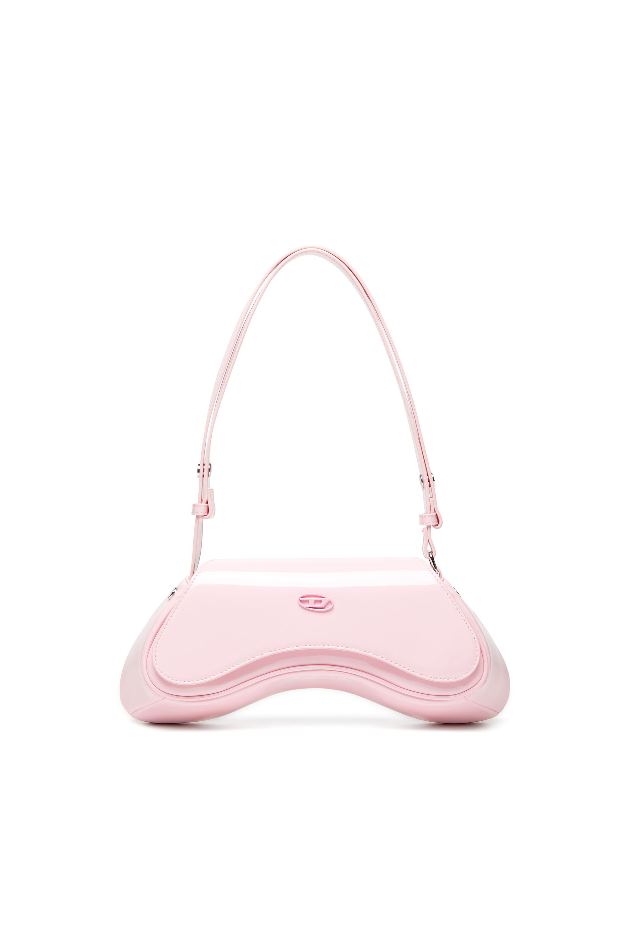 Diesel - PLAY CROSSBODY, Woman's Crossbody bag in glossy PU in Pink - 1