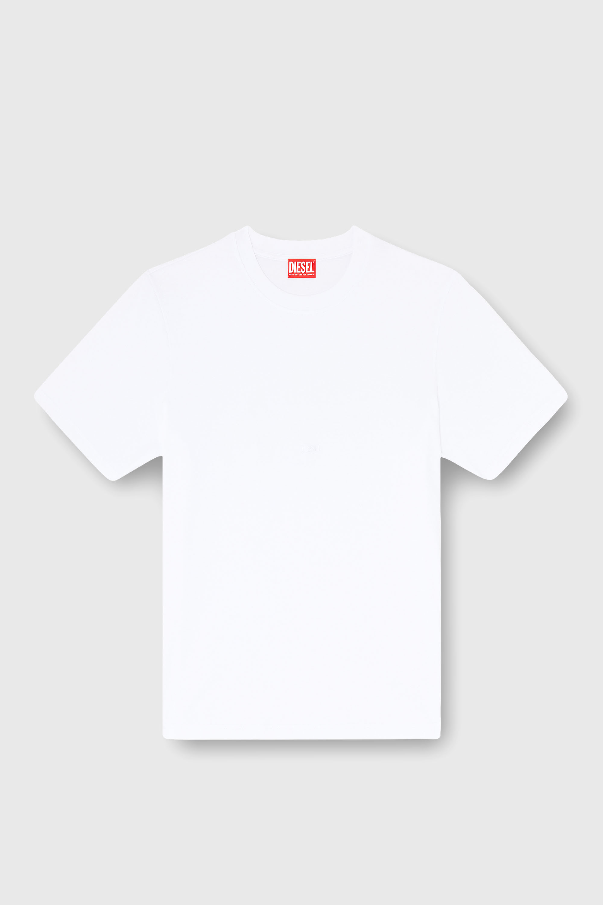 Diesel - T-ADJUST-AA2, Man's Cotton-interlock T-shirt with logo embroidery in White - 2