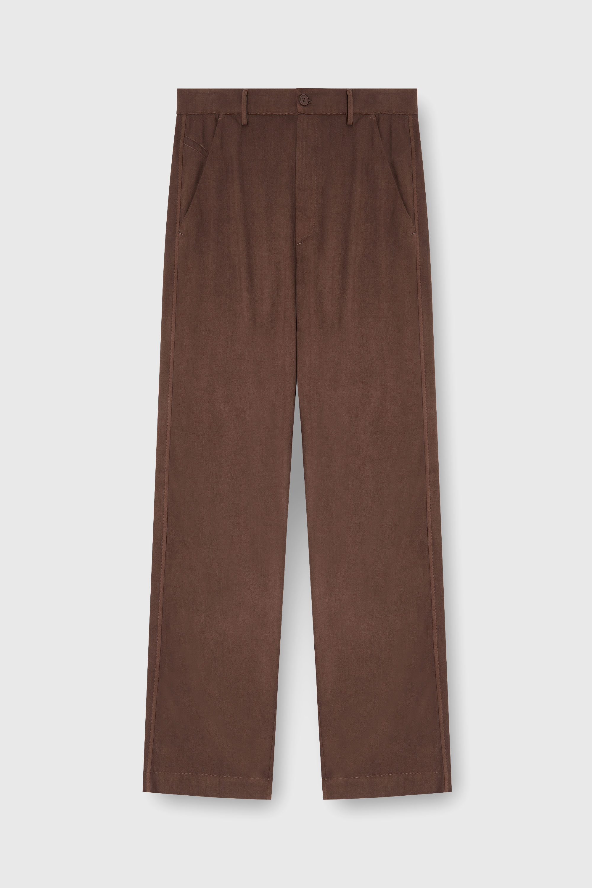 Diesel - P-HANT-CHINO-AECB, Man's Chino pants in light stretch wool in Brown - 2