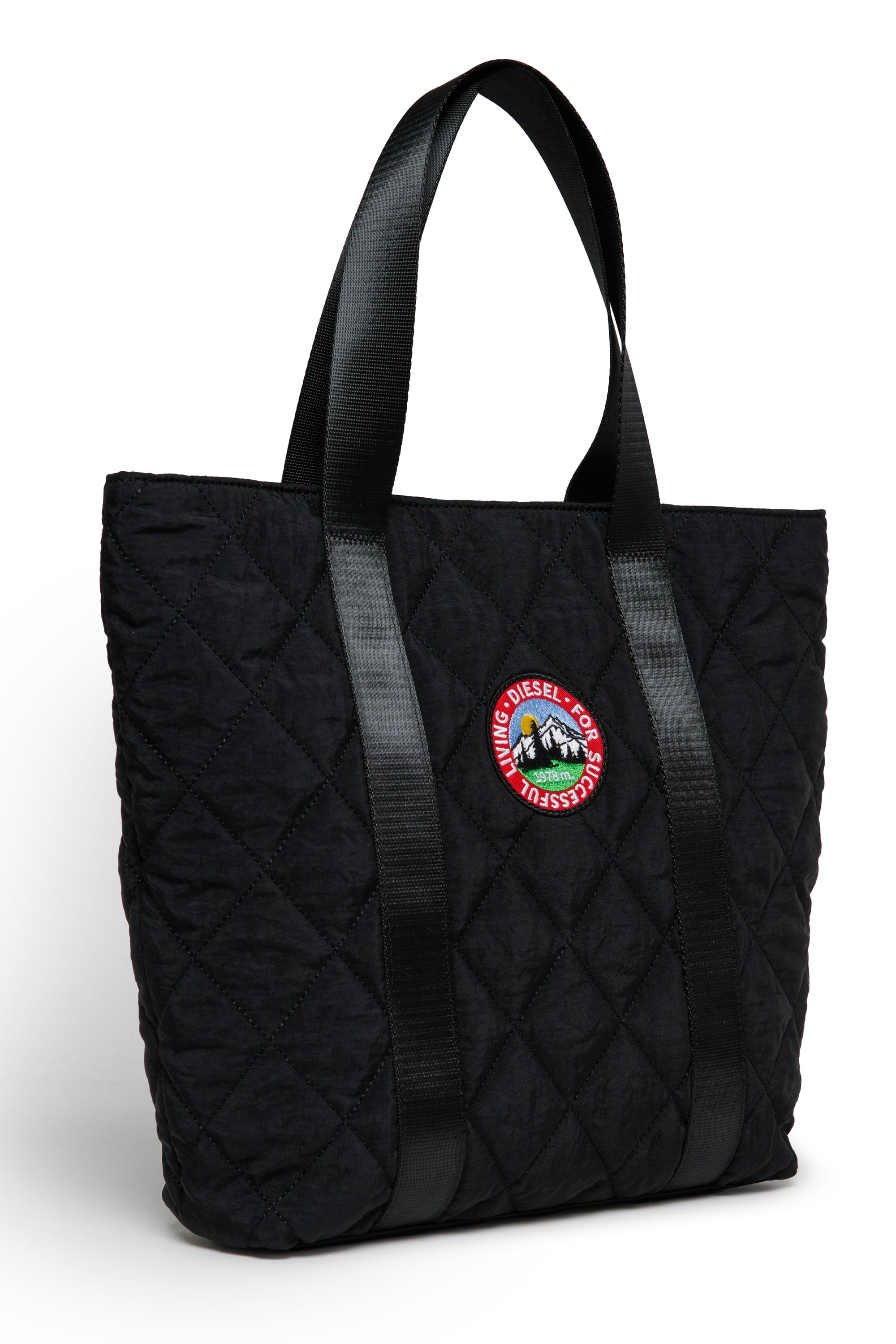 Diesel - WMONTY, Woman's WMONTY - Tote bag in quilted nylon in Black - 3