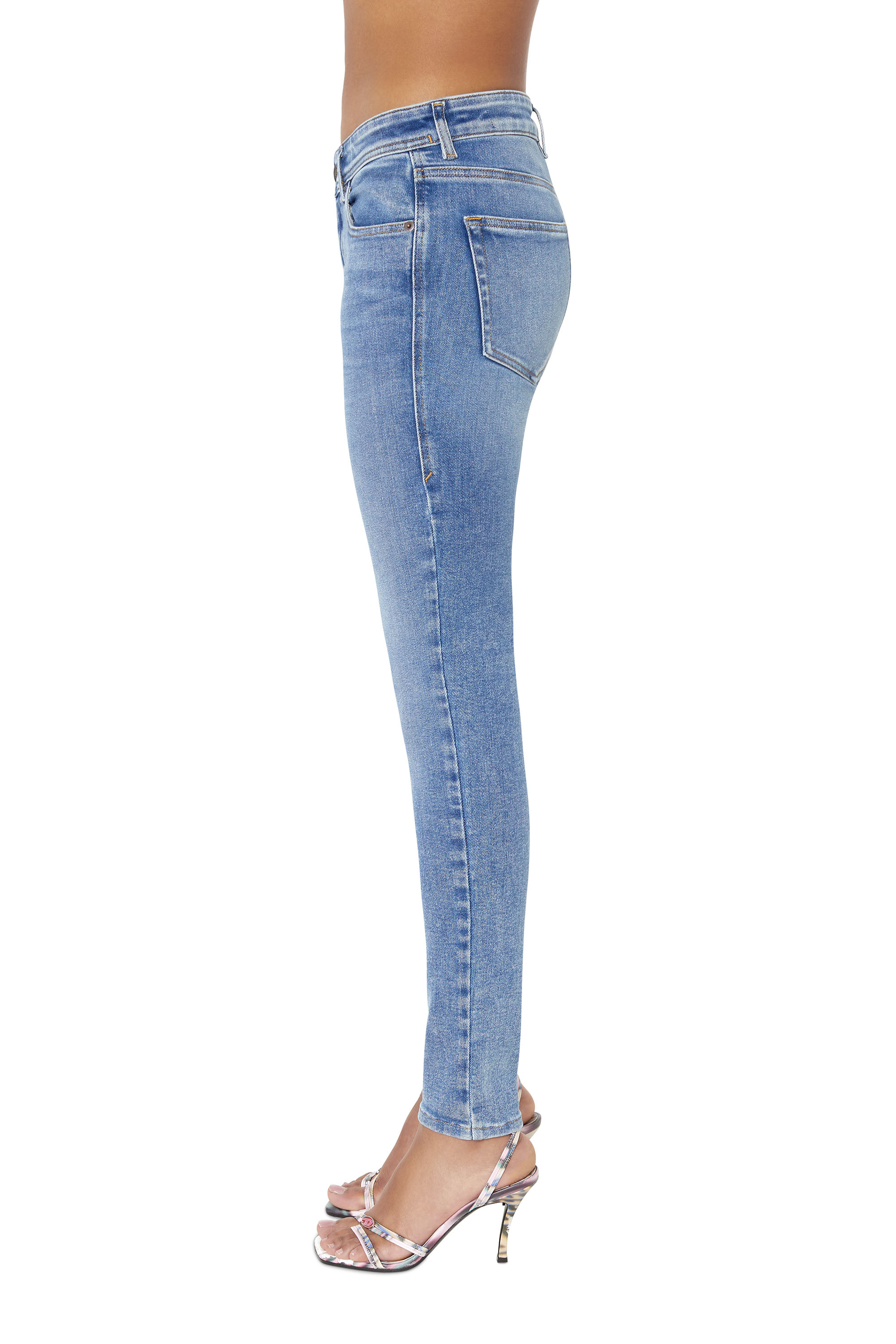 Diesel - Super skinny Jeans 2017 Slandy 09D62, Medium blue - Image 4