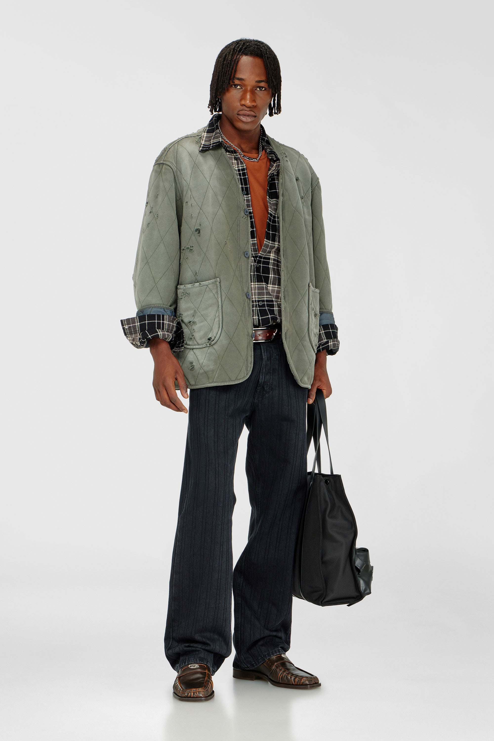 Diesel - Man's Relaxed Jeans 1980 D-Eeper 09Q12, Black/Dark grey - 2