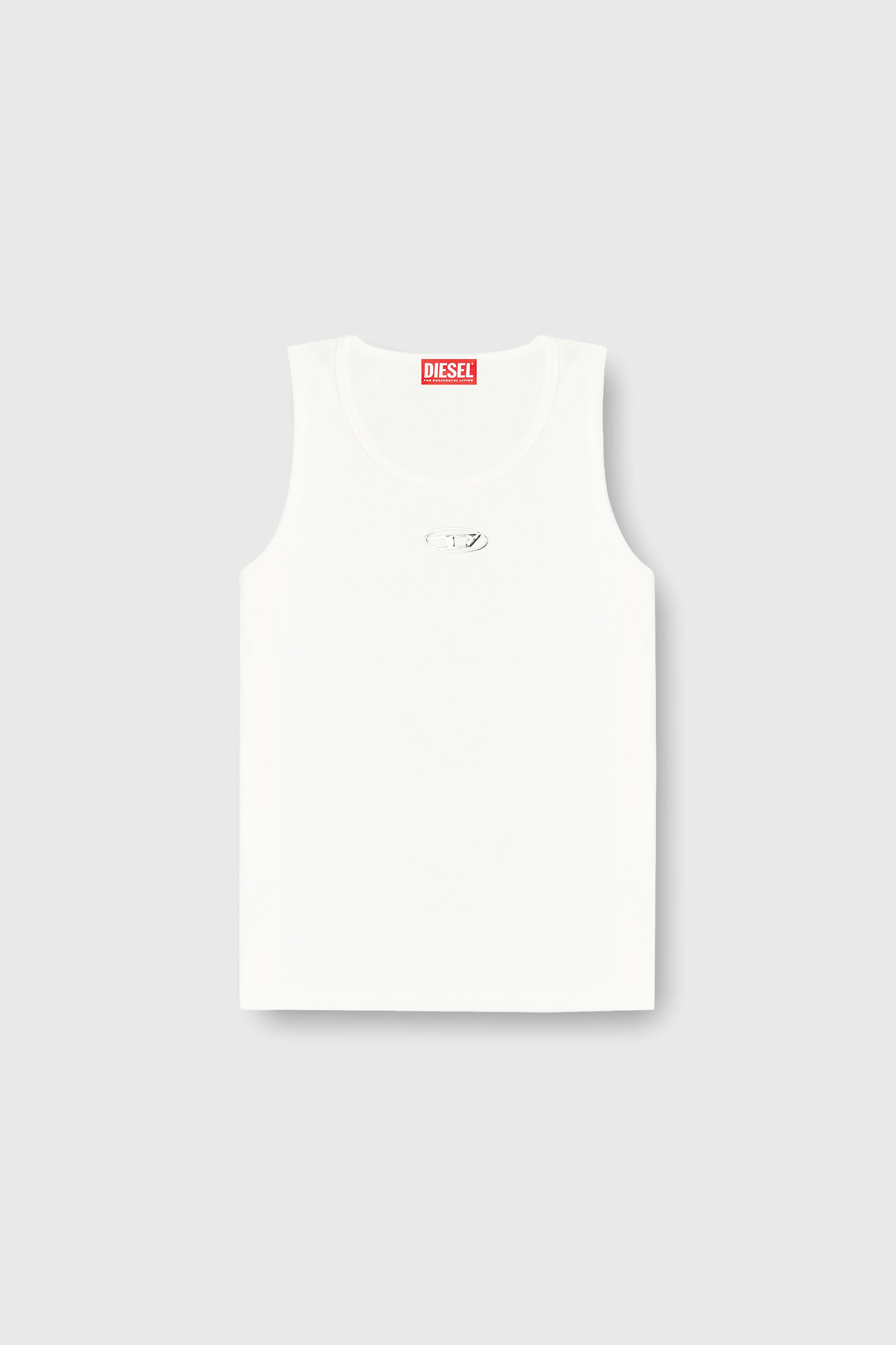 Diesel - T-LIFTY-IOD, Man's Cotton tank top with logo in White - 2