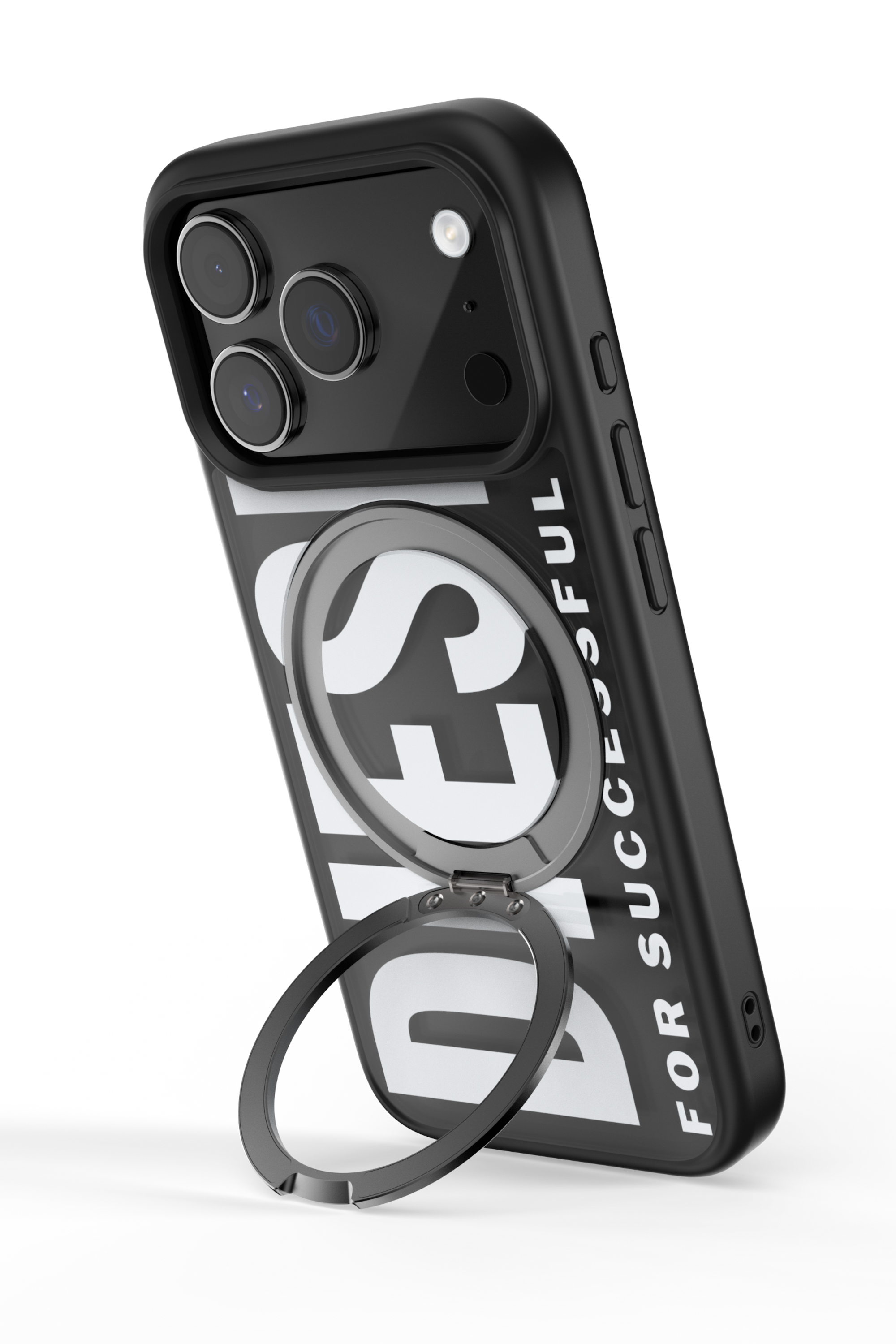 Diesel - 60405 RING STAND CASE, Unisex's Ringstand-Magsafe case for iPhone 17 Pro in Black - 5