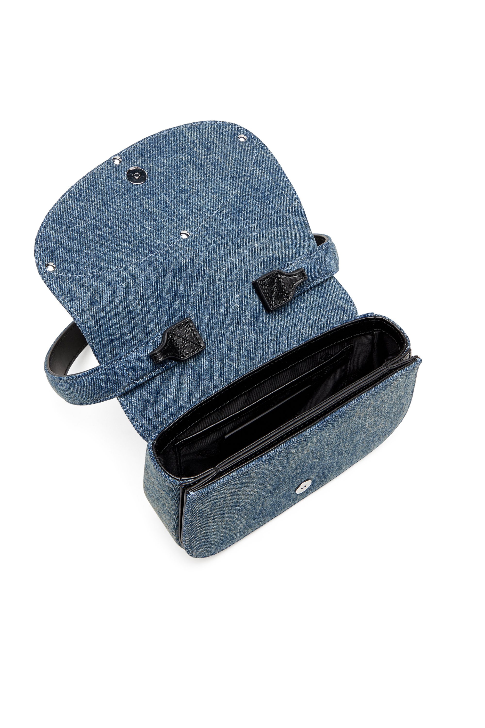 Diesel - 1DR, Woman's 1DR-Iconic shoulder bag in solarised denim in Blue - 4