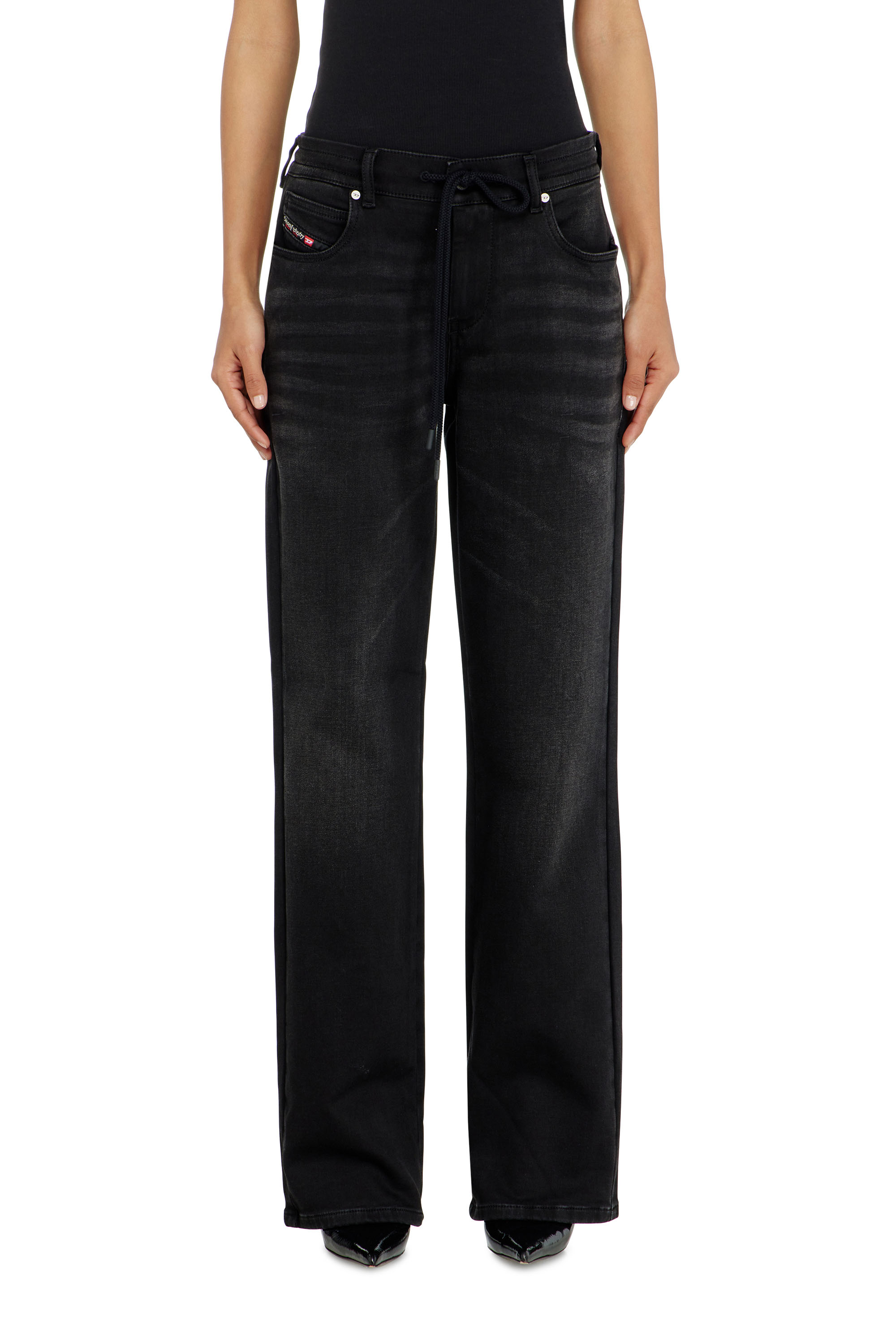 Diesel - Woman's Regular 2071 D-Meel Joggjeans&reg; 09P90, Black/Dark grey - 2