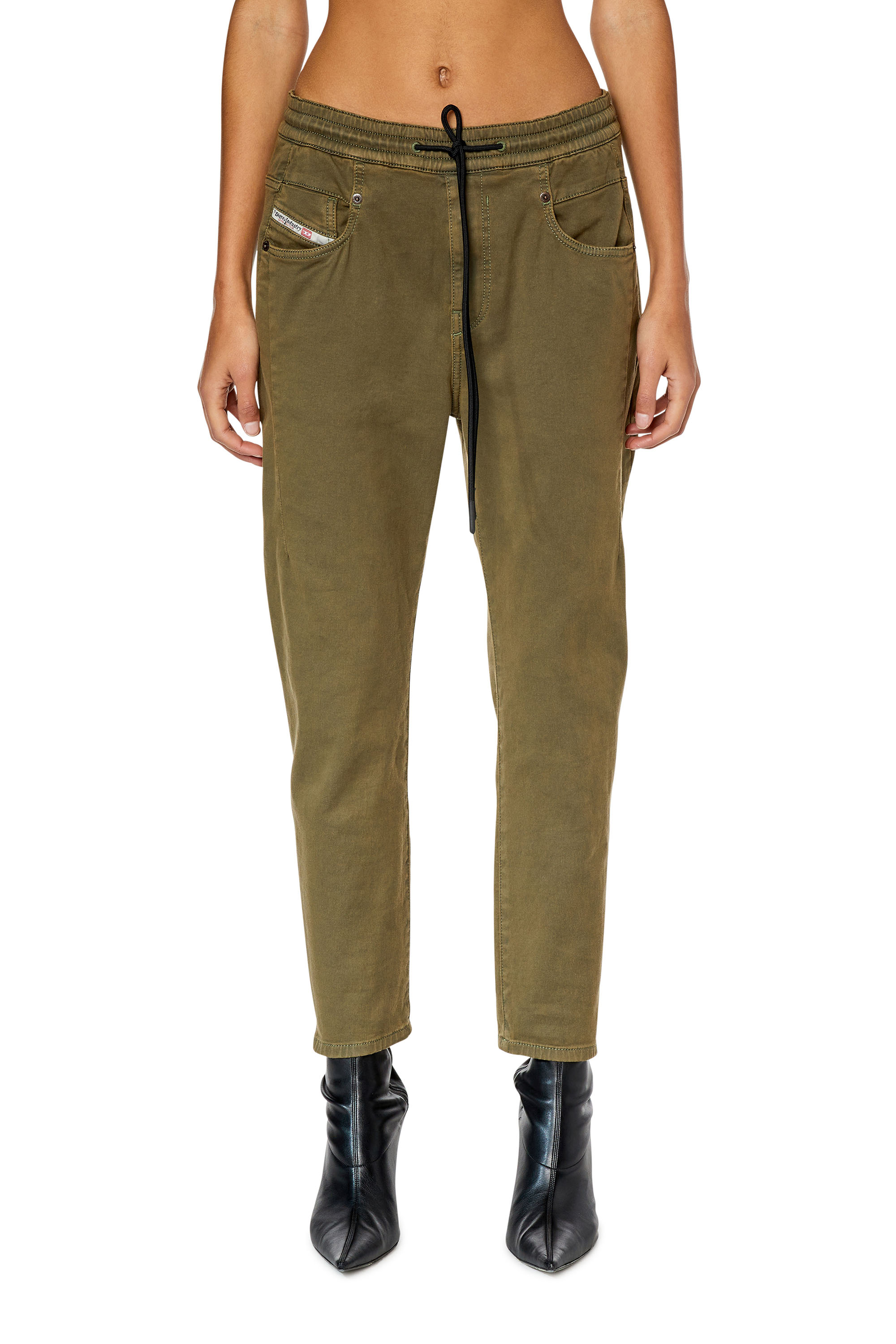 Diesel - Fayza JoggJeans® 068DY Boyfriend, Military Green - Image 1