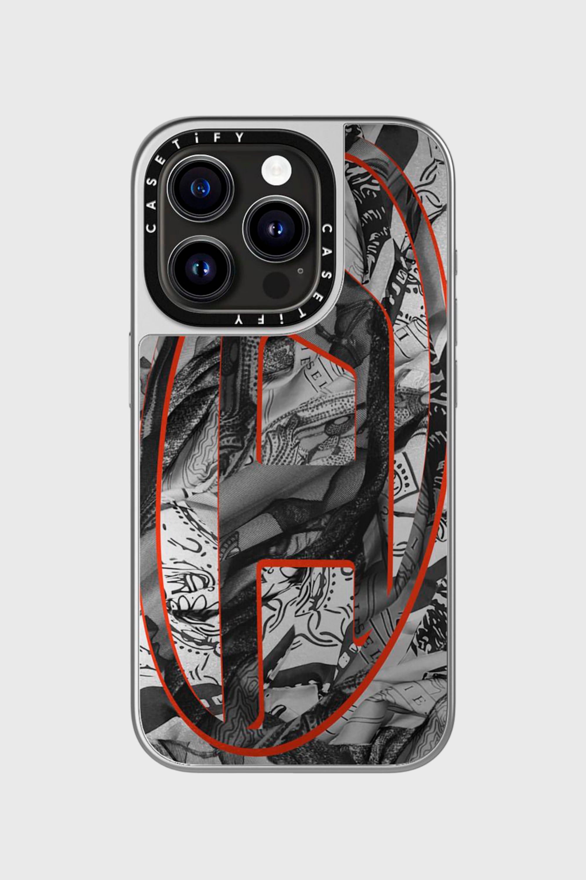 Diesel - 60336 CASETIFY MOULDED CASE, Unisex's Magsafe Bandana Case iPhone 15 Pro in Multicolor/Black - 6
