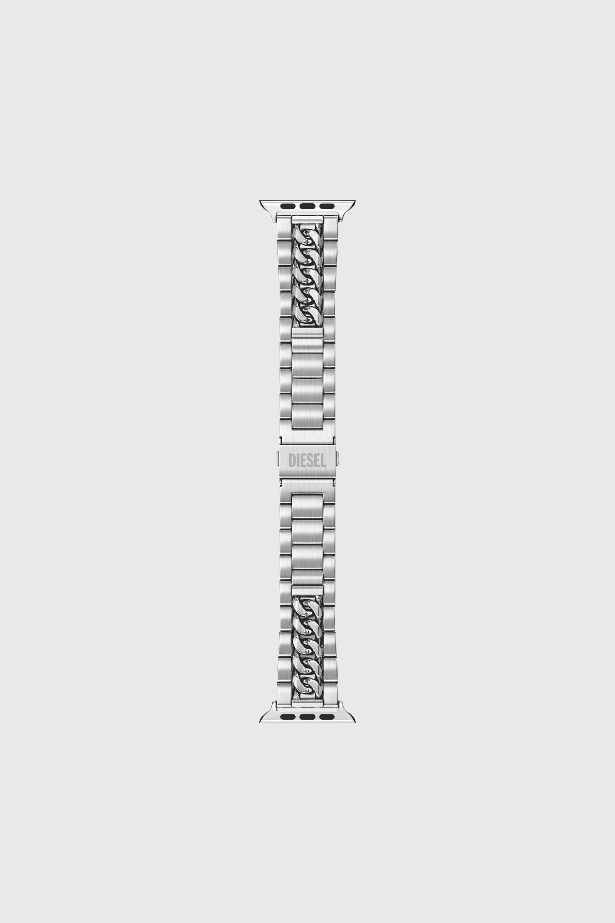Diesel - DSS027 WATCH, Man's Stainless steel watch band for apple watch&reg;, 38-49mm in Silver - 1