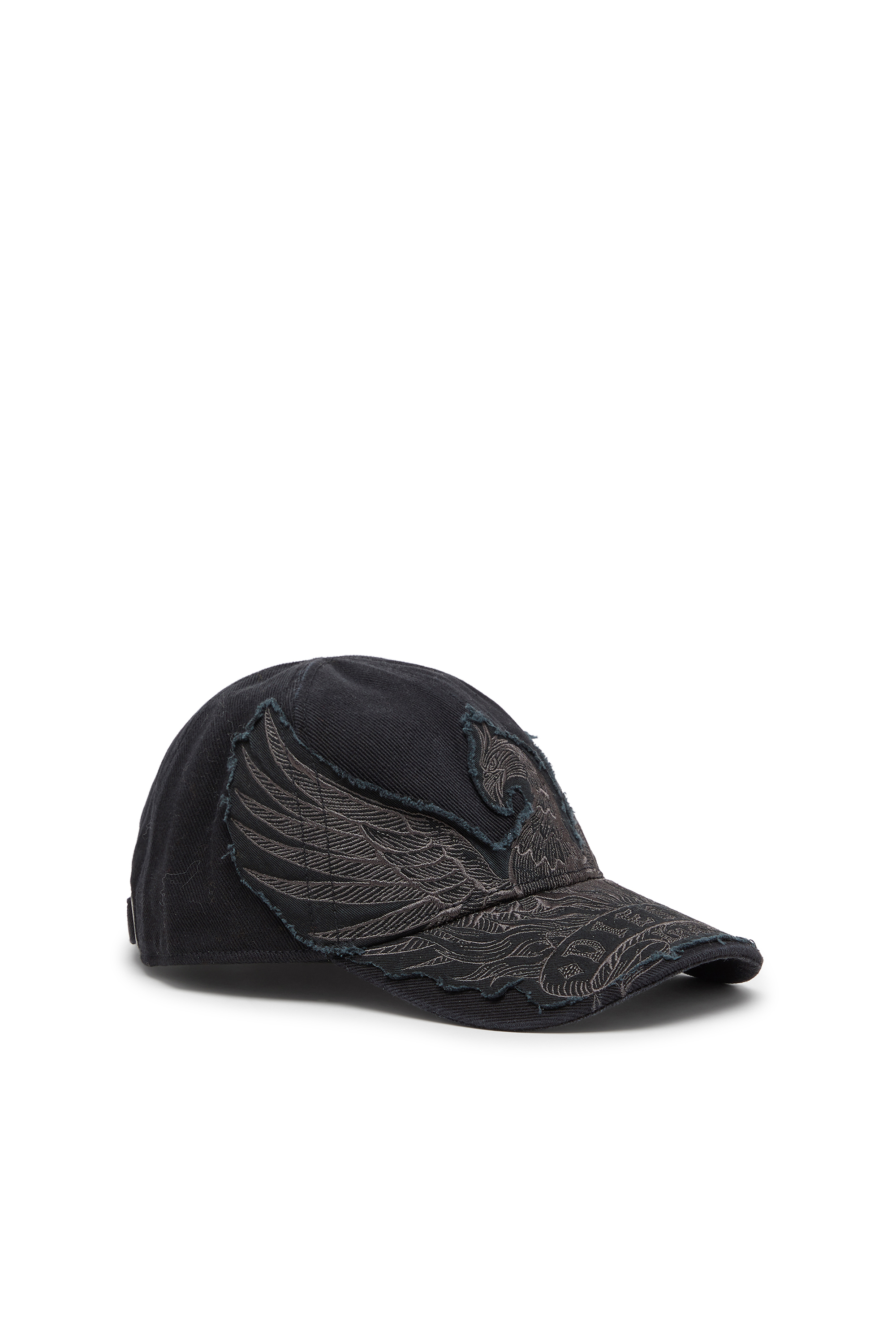 Diesel - C-PHENIX, Man's Baseball cap with Phoenix embroidery in Black - 1