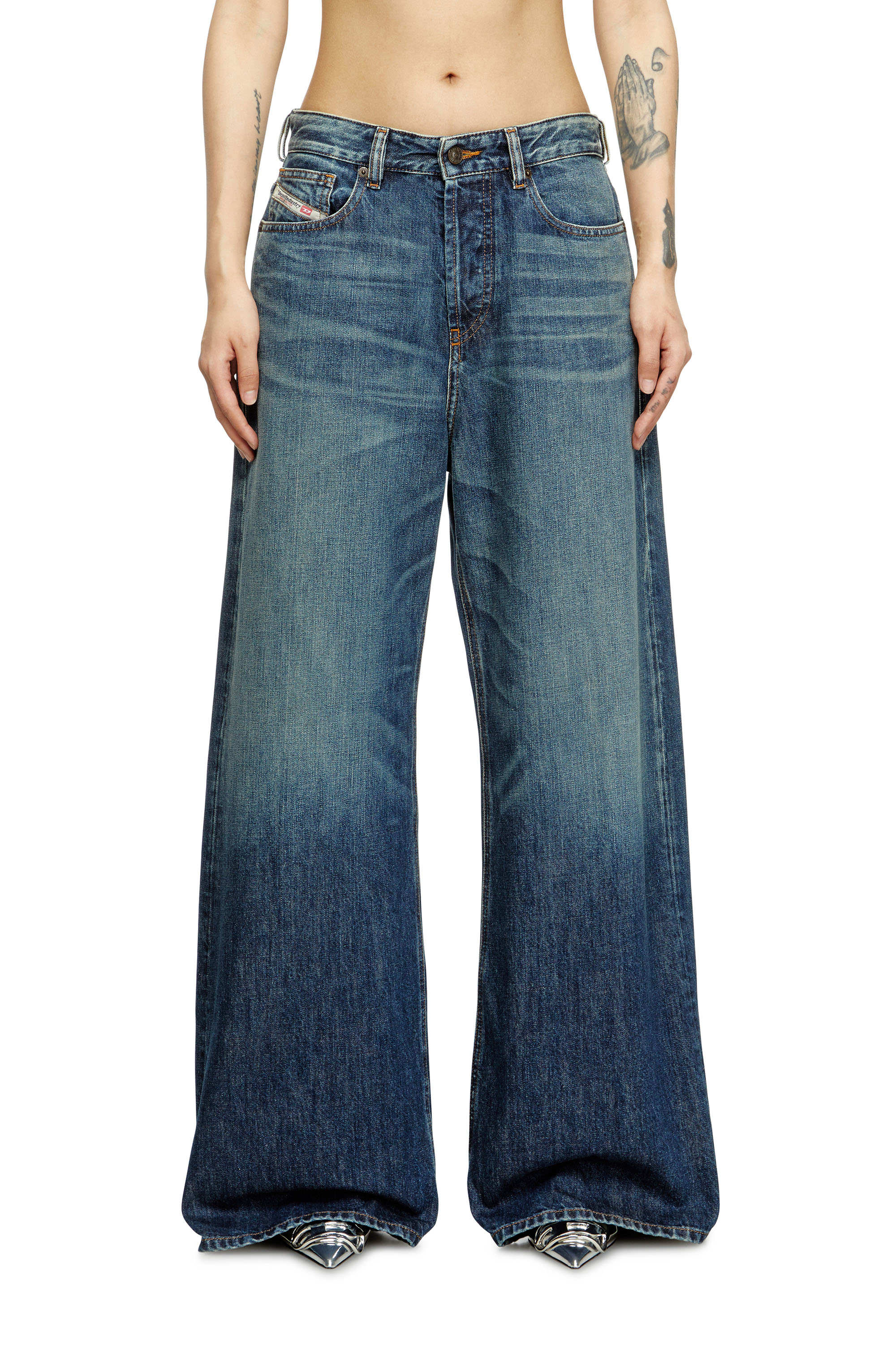 Diesel - Woman's Relaxed Jeans 1996 D-Sire 09H59, Dark Blue - 1