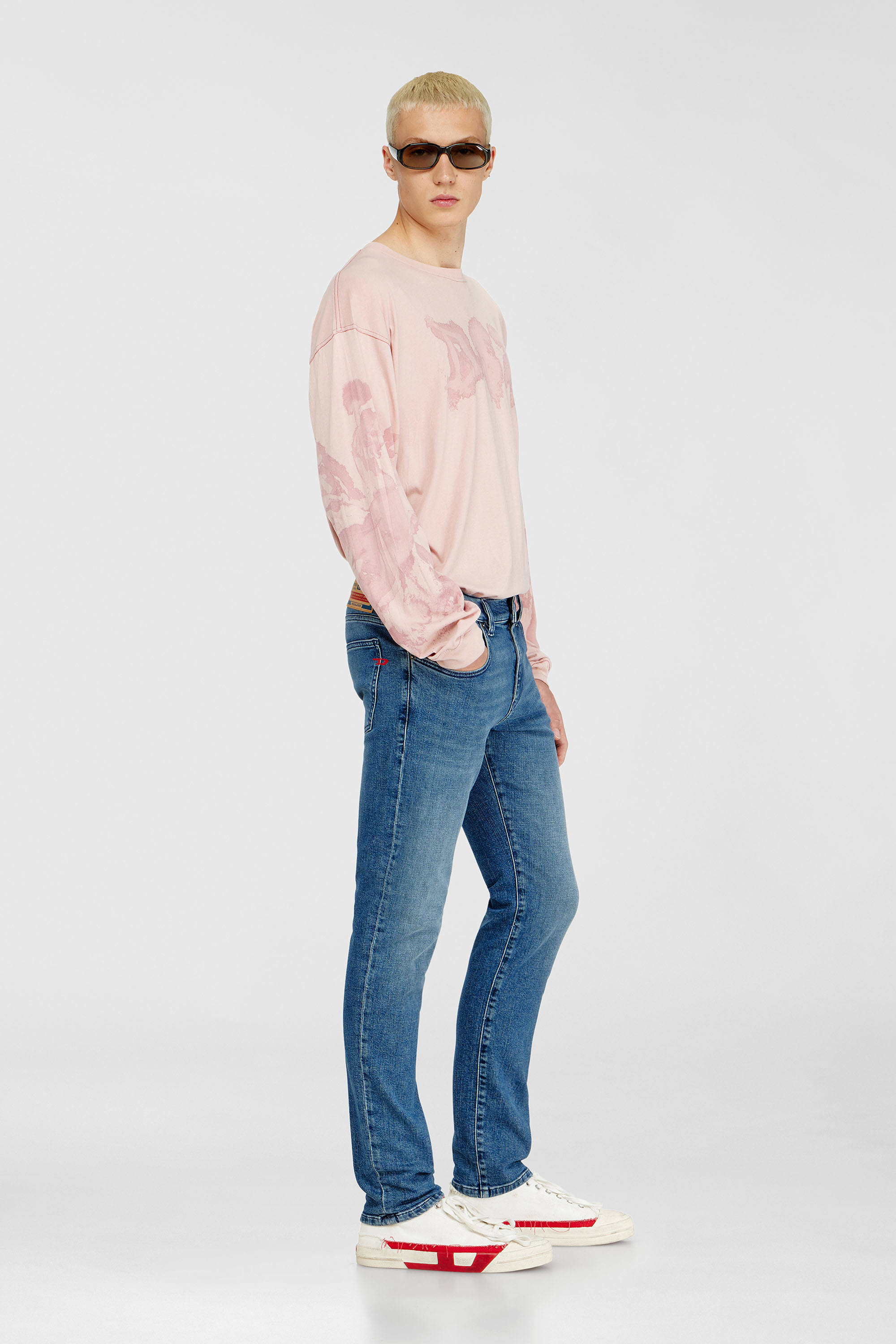Diesel - Man's Slim Jeans 2019 D-Strukt 0HDBK, Medium blue - 1