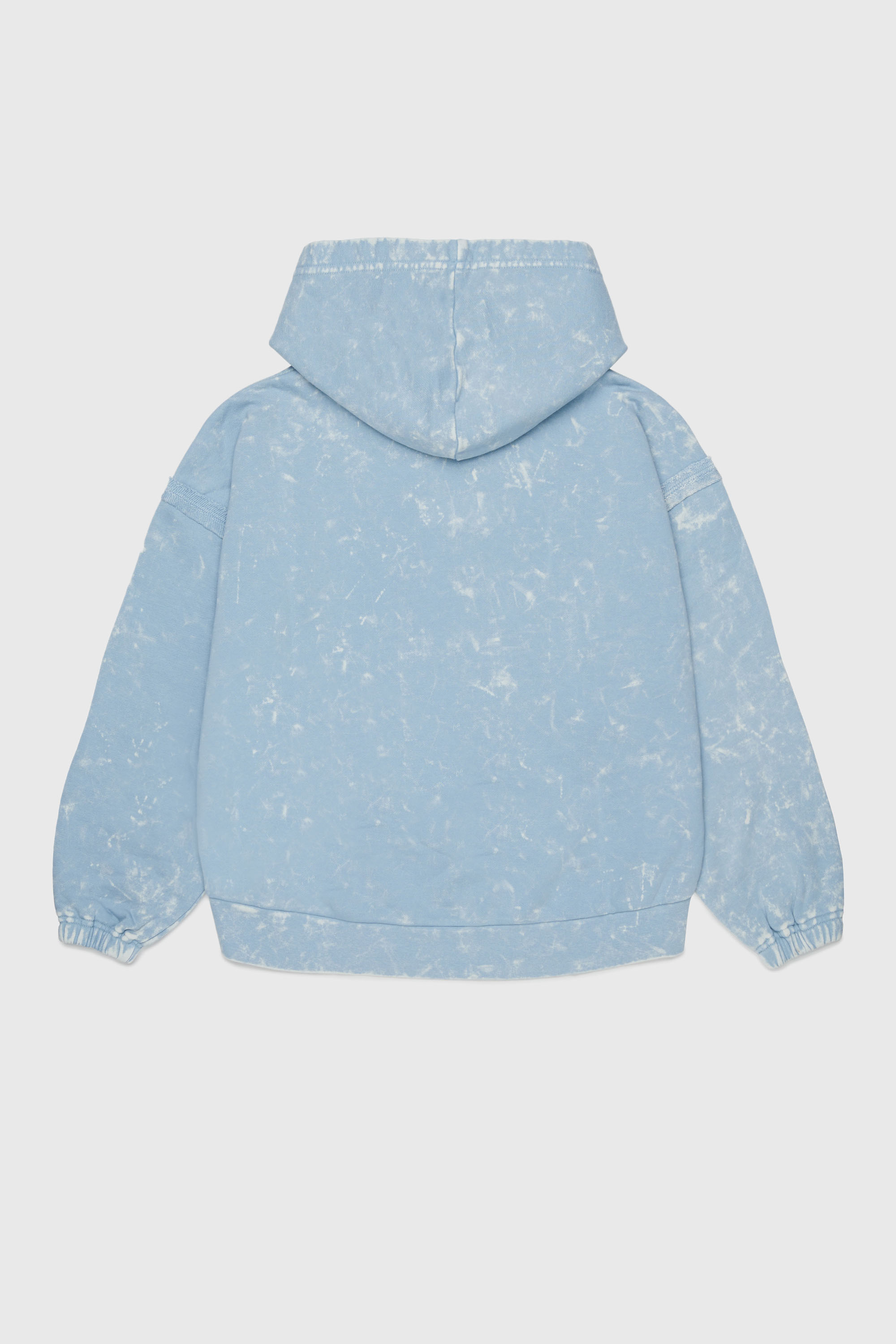 Diesel - SLOXY, Woman's Tie-dye-effect hoodie with rainbow logo in Light Blue - 2