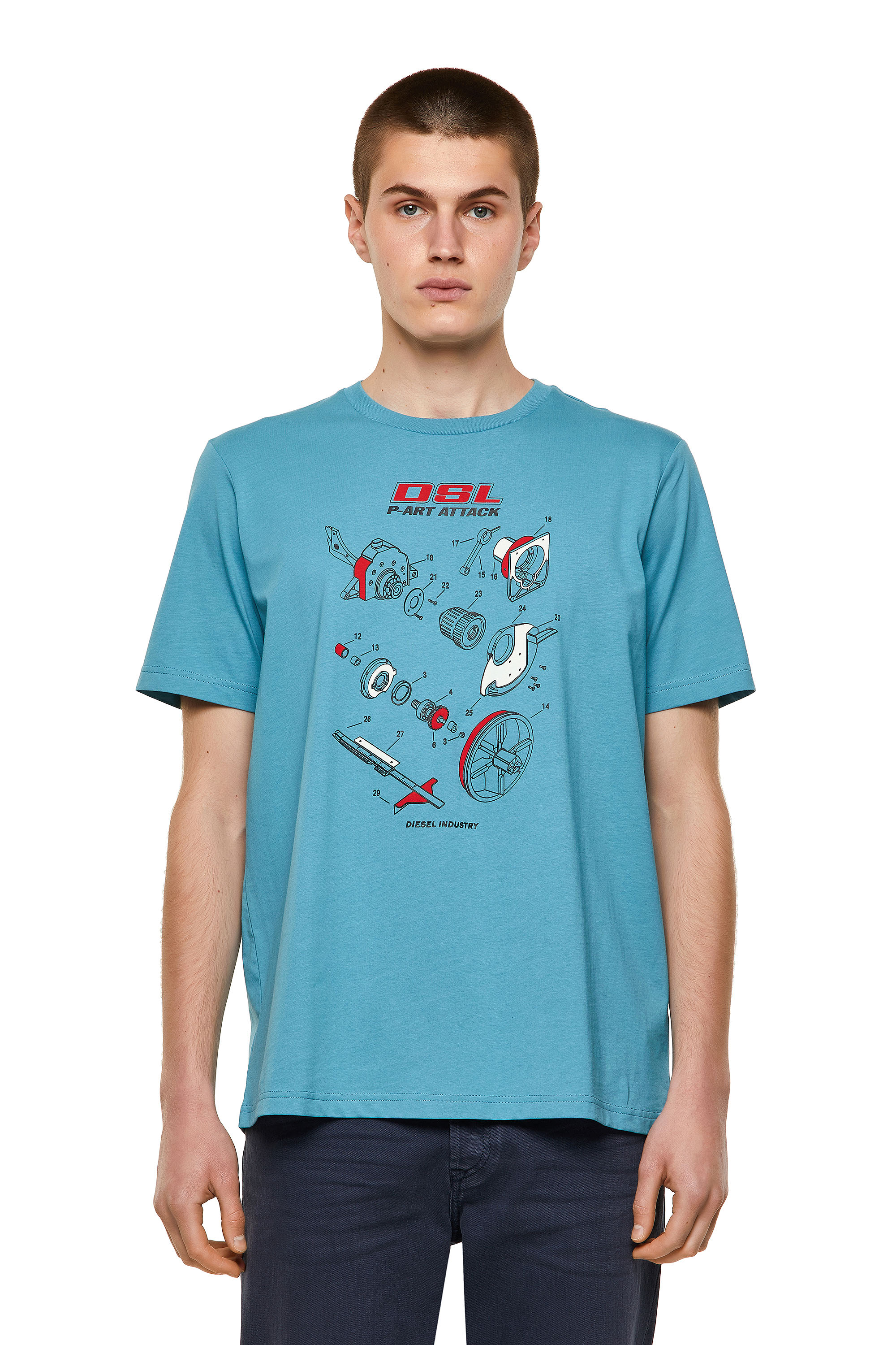 T-JUST-B53, Blue - T-Shirts