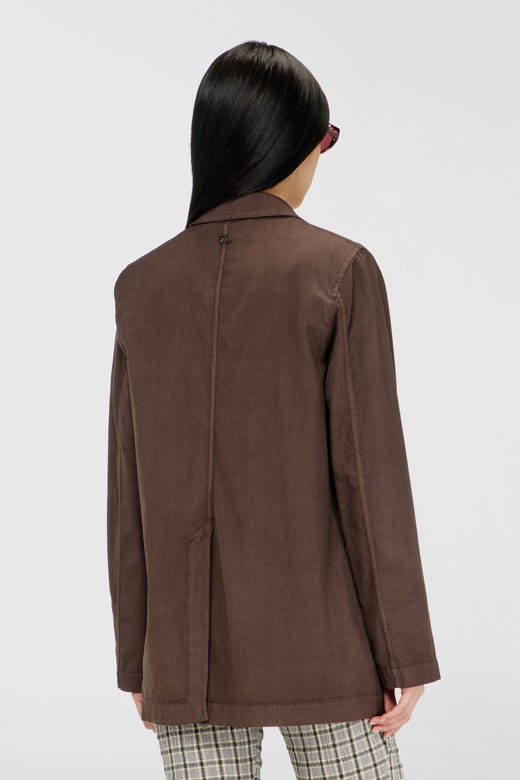 Diesel - G-KESSIER, Woman's Deconstructed blazer in stretch wool in Brown - 4