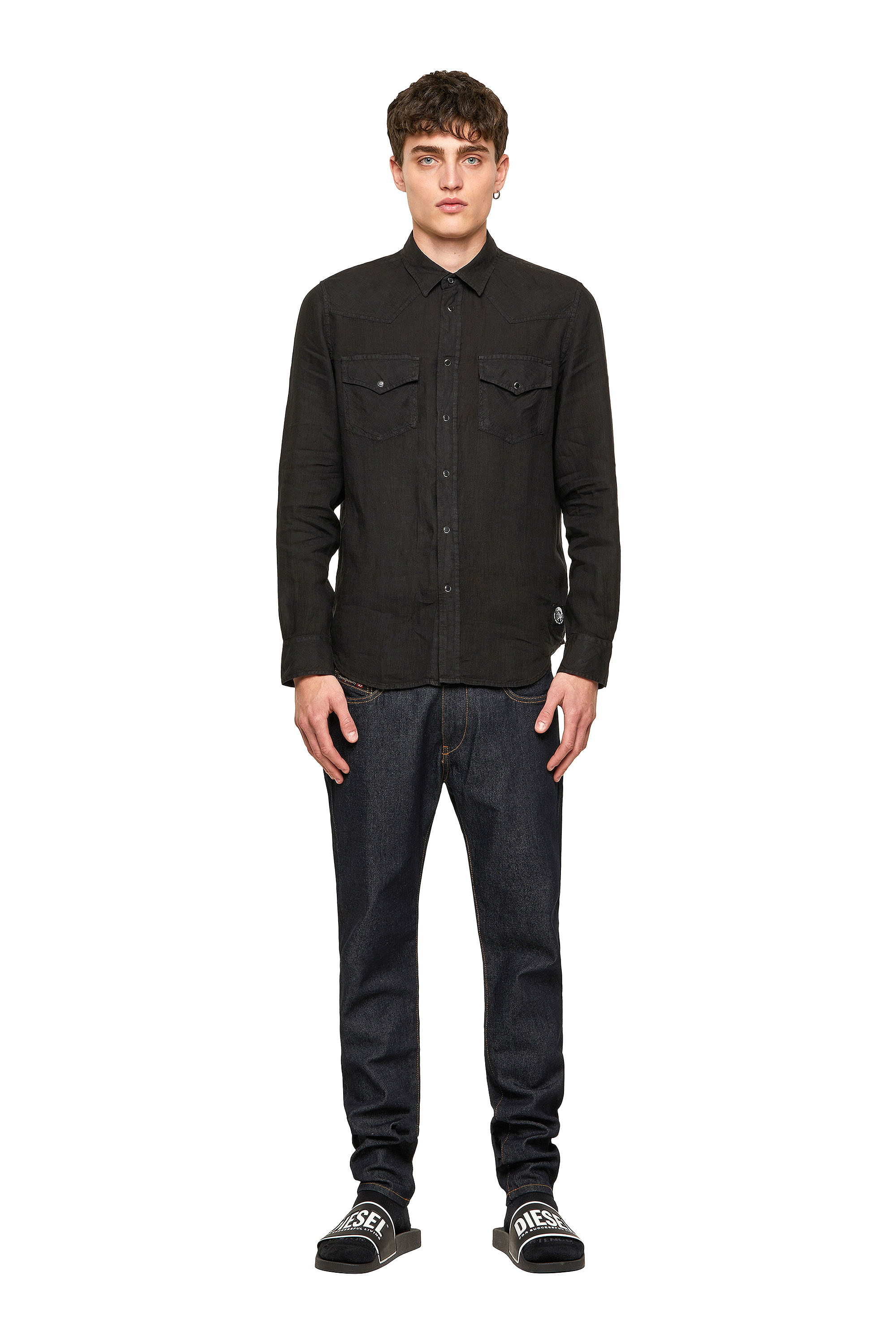 S-EAST-LONG-LIN, Black - Shirts