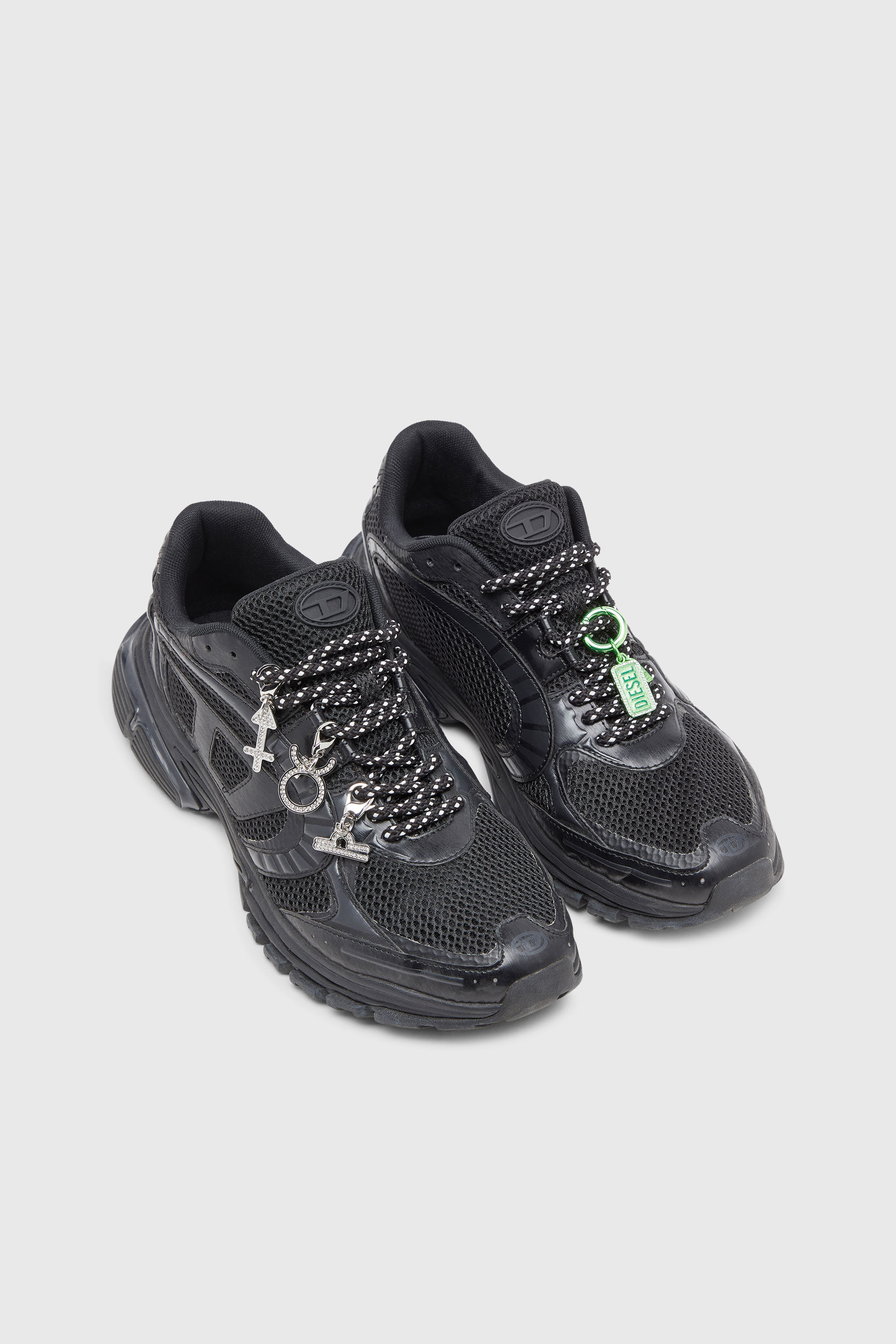 Diesel - S-PRO-V-DENSE LOW, Man's S-Pro-V-Dense-Mesh sneakers with Oval D logo in Black - 7