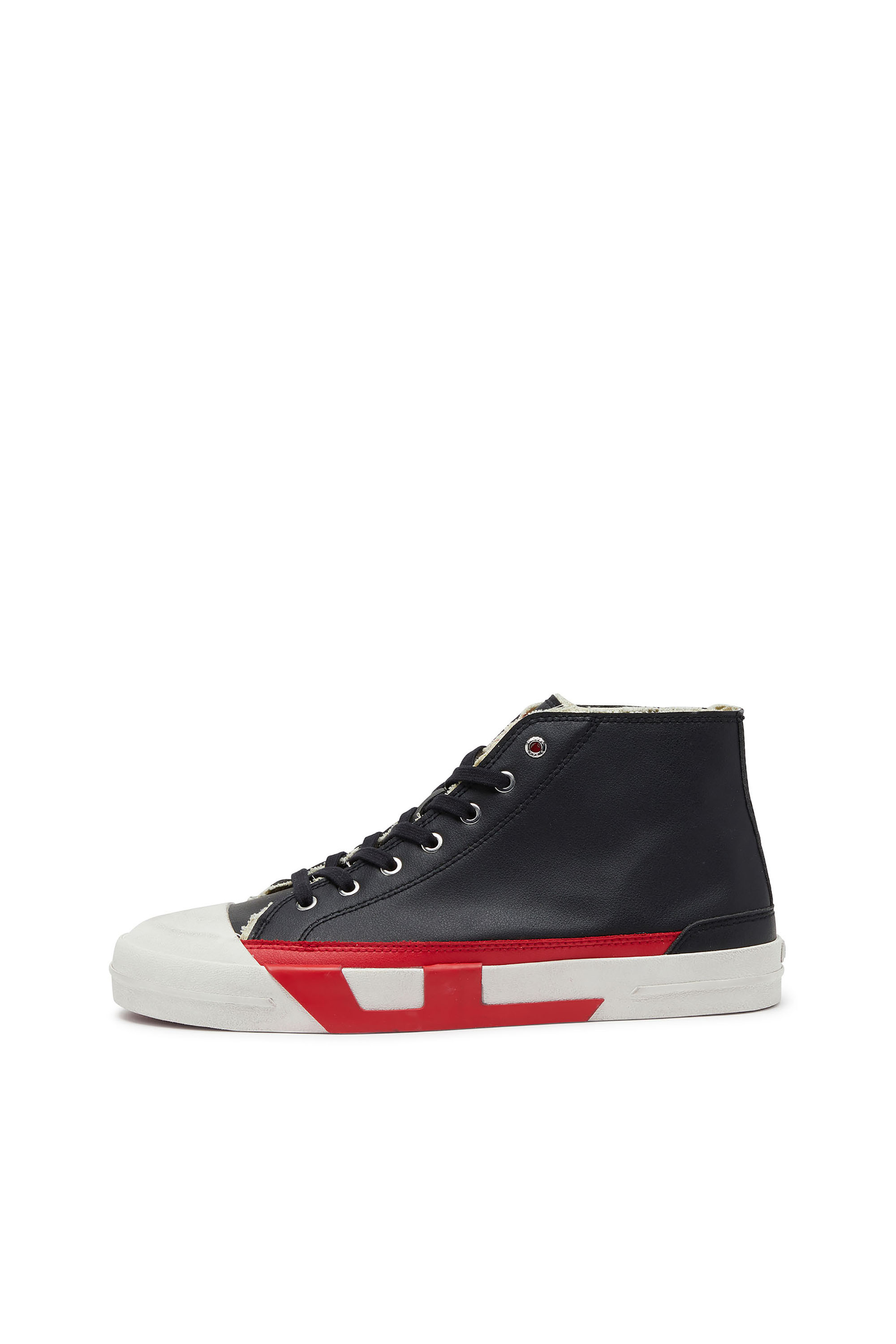 Diesel - S-D-VERSE MID II, Man's S-D-Verse Vulcanized shoes with D logo in Black/Red - 2