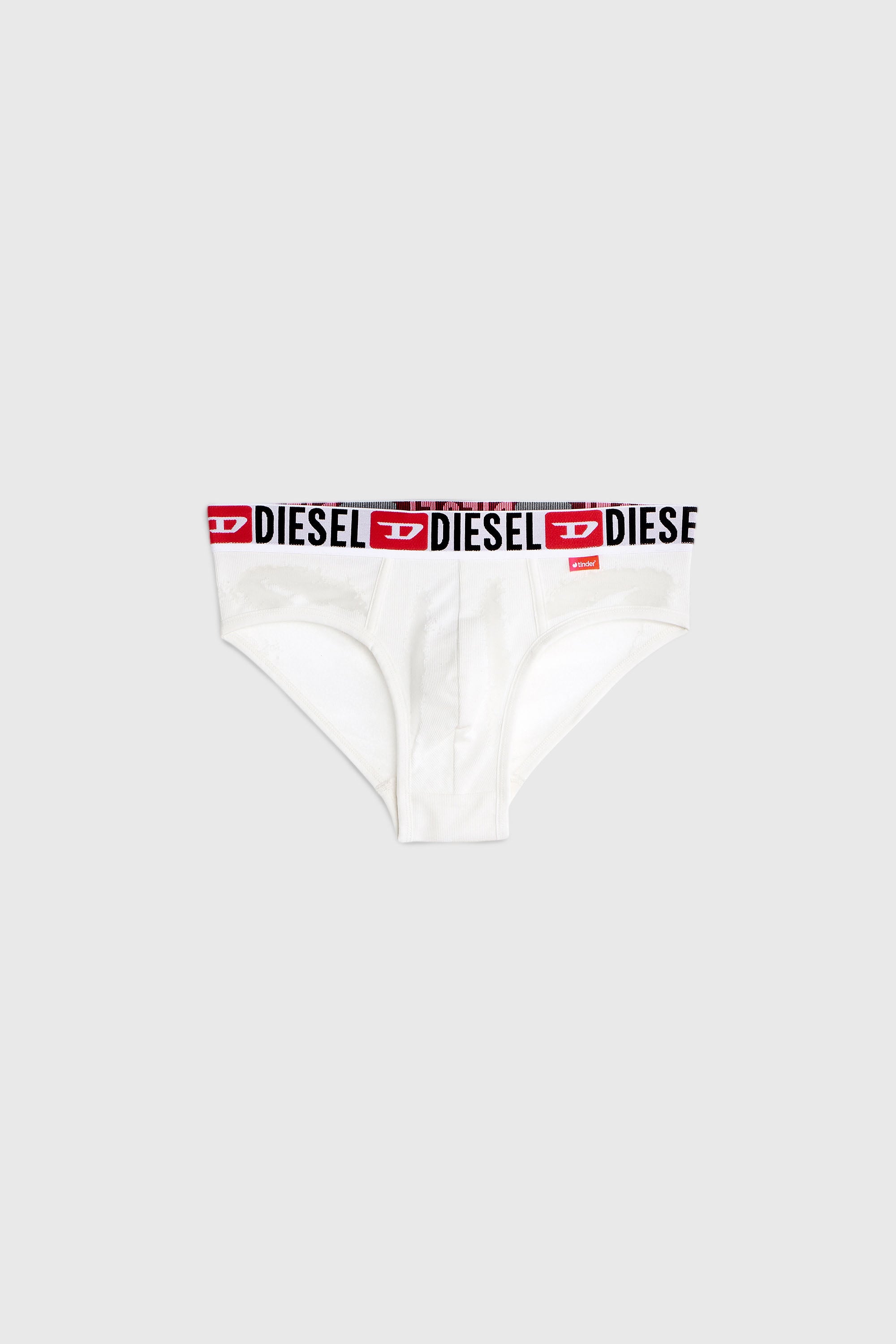 Diesel - PR-ANDRE, Man's Briefs with sheer devor&eacute; effect in White - 2