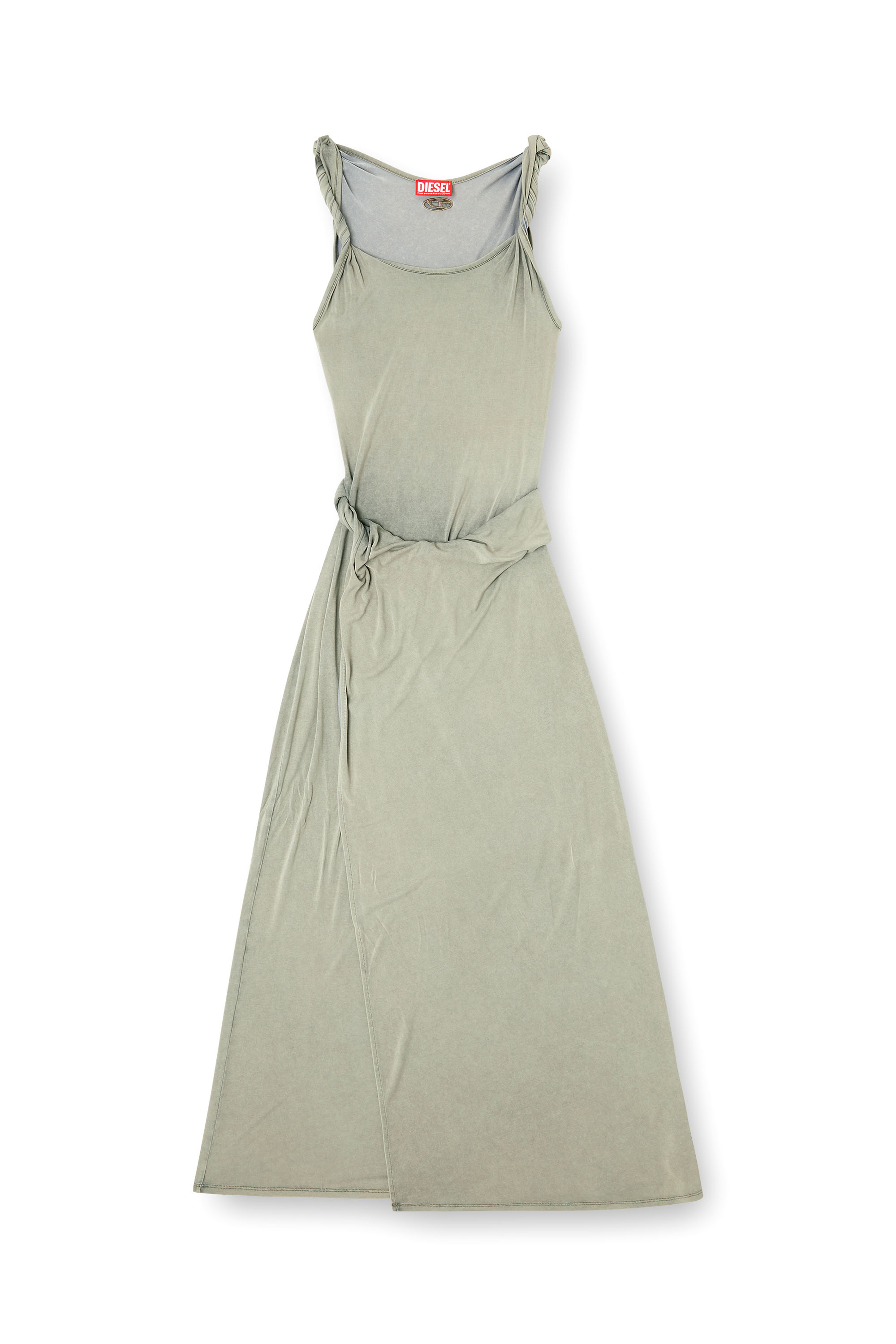Diesel - D-ESTIGA-S1, Woman's Jersey maxi dress with twisted details in null - 3