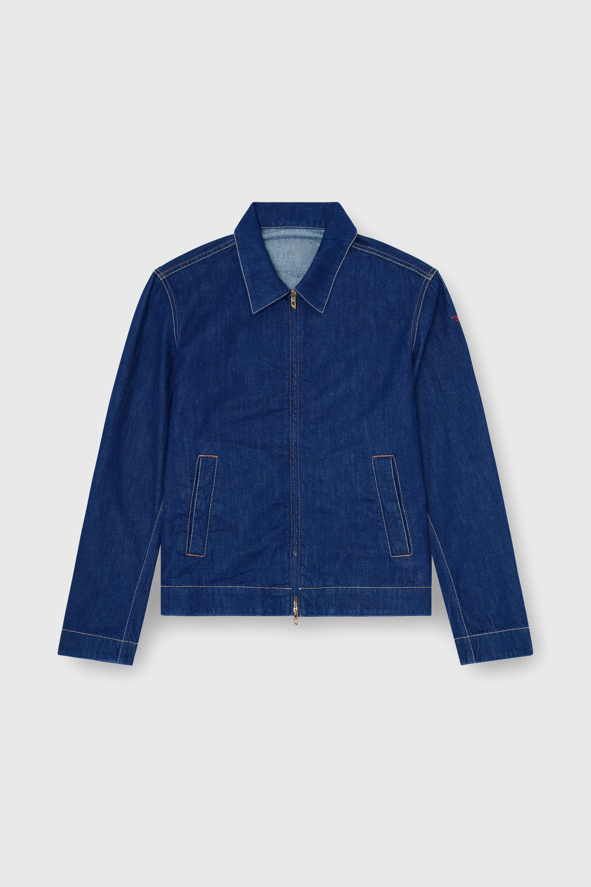 Diesel - D-ROHE, Man's Coach jacket in rinse denim in Medium blue - 1