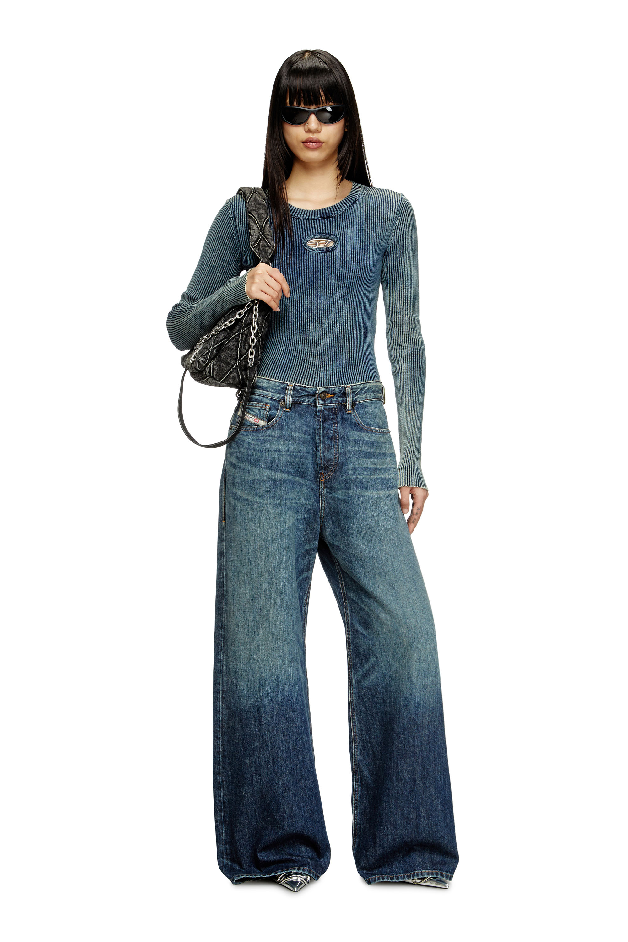 Diesel - Woman's Relaxed Jeans 1996 D-Sire 09H59, Dark Blue - 2