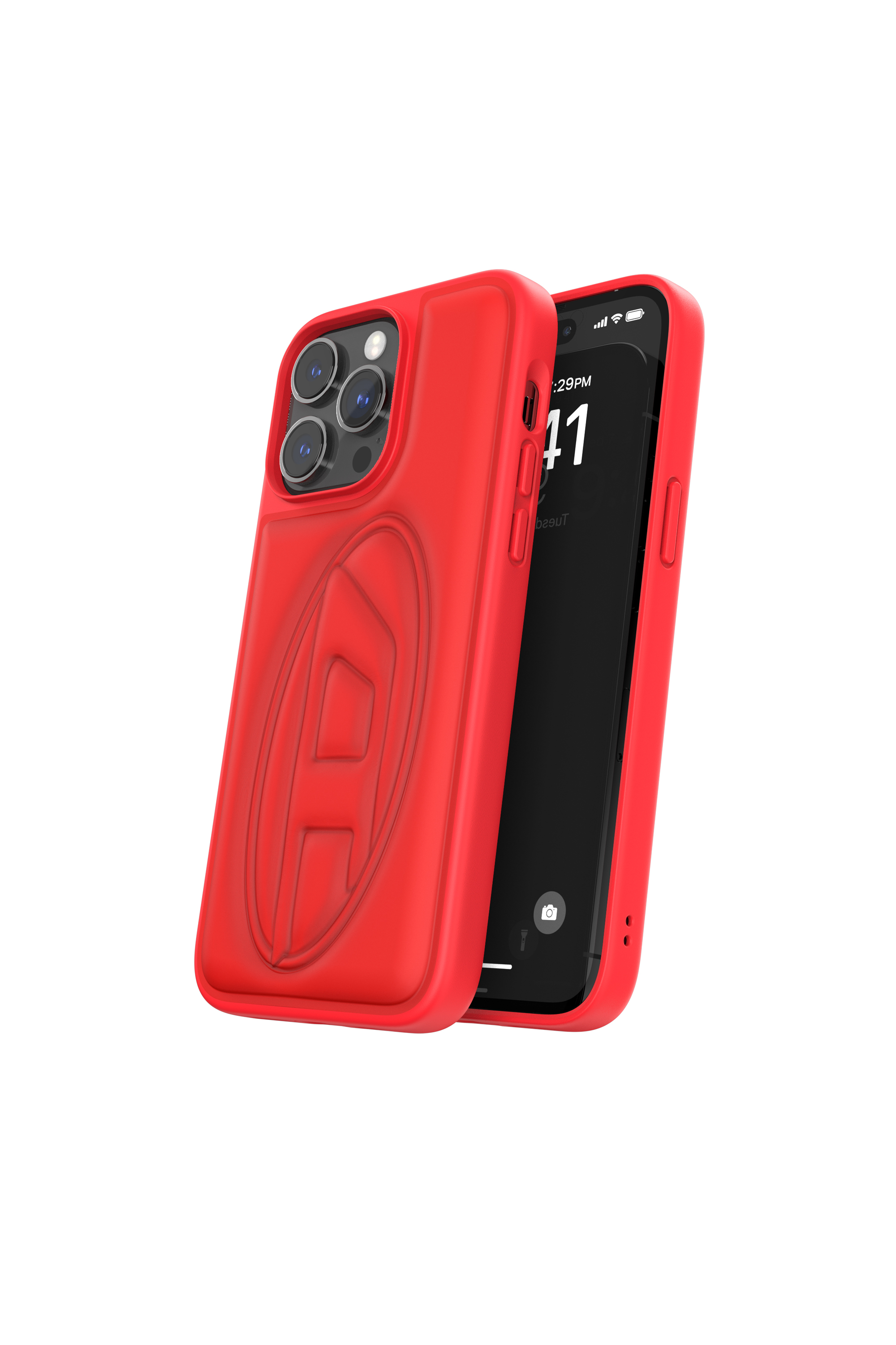 Diesel - 50267 MOULDED CASE, Unisex's Moulded case oval D for iPhone 14 Pro Max in Red - 3