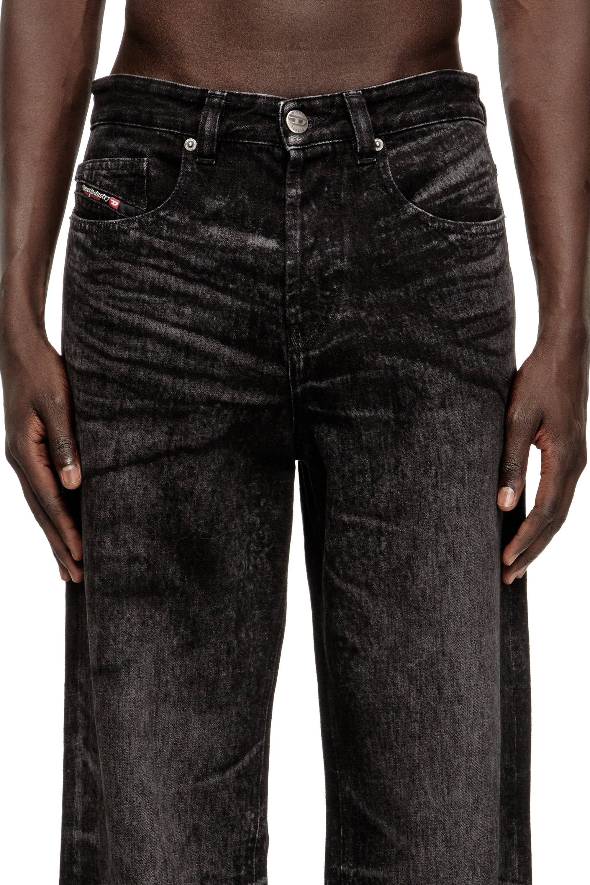 Diesel - Man's Relaxed Jeans 2001 D-Macro 007DB, Black/Dark grey - 5