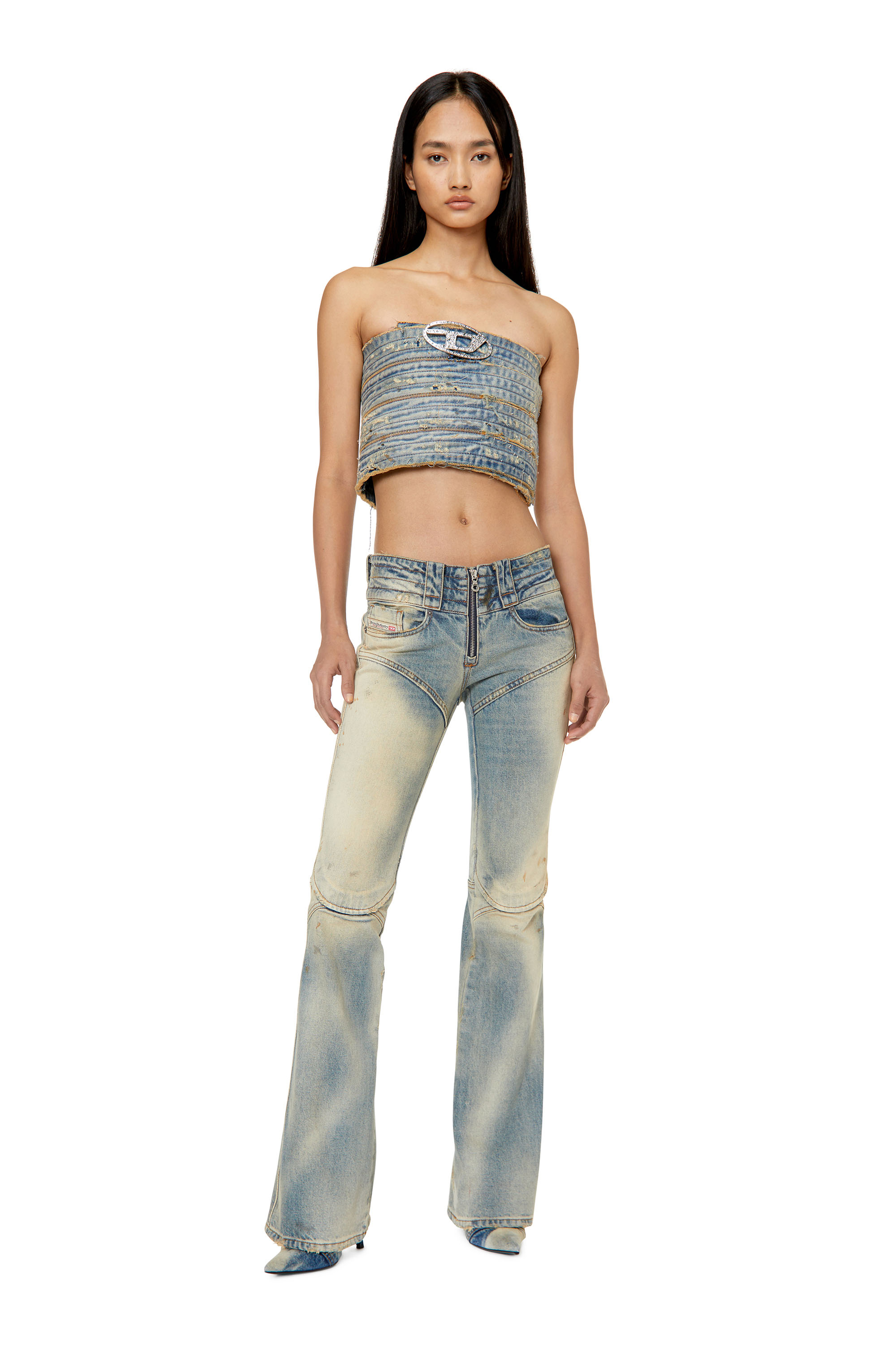 Diesel - Belthy 0ENAF Bootcut and Flare Jeans, Light Blue - Image 5