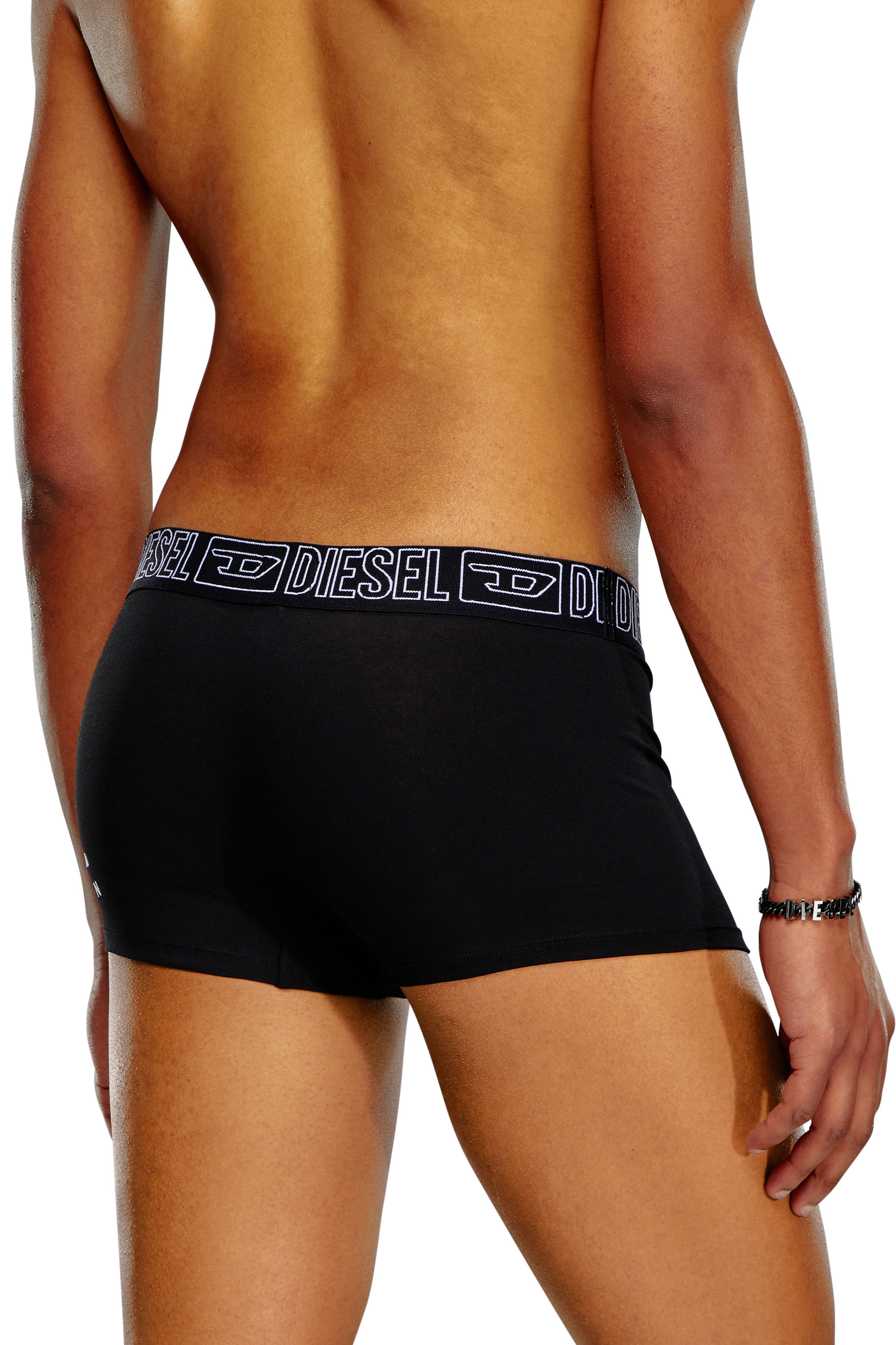 Diesel - UMBX-DAMIEN, Man's Boxer briefs with logo outline waist in Black - 4