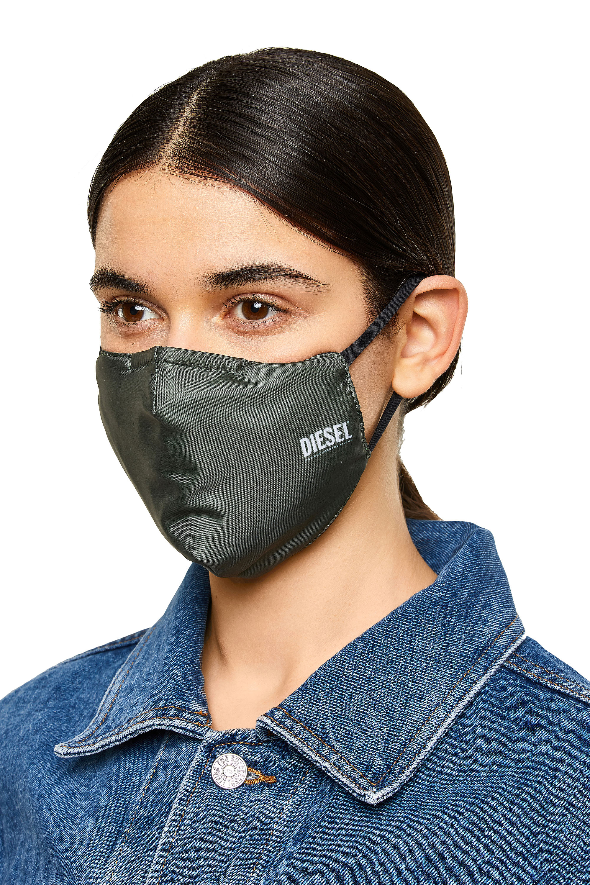 Diesel - FACEMASK-PLAIN-SS21, Military Green - Image 3