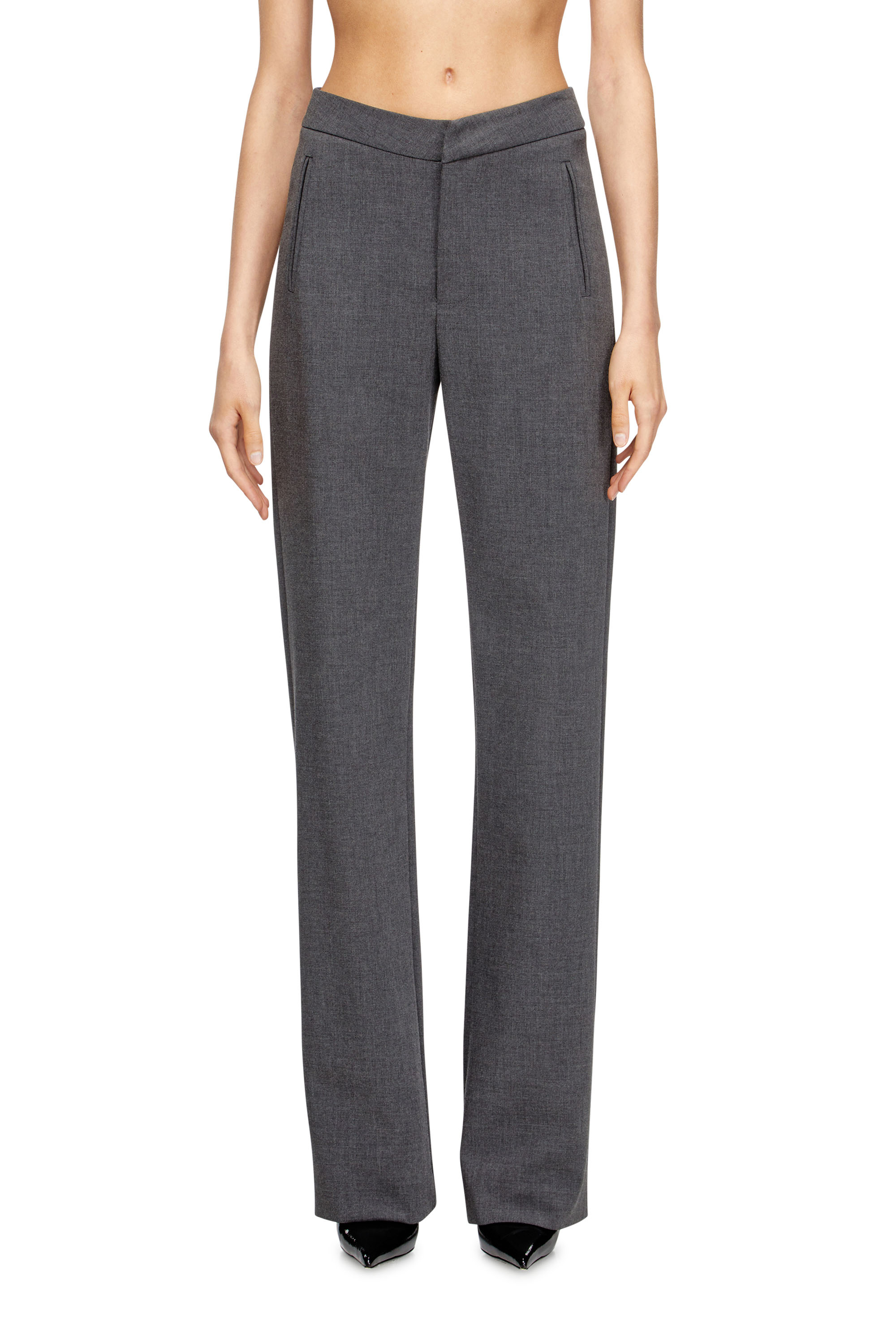 Diesel - P-ROMISE-S1, Woman's High-rise tailored pants in Grey - 2