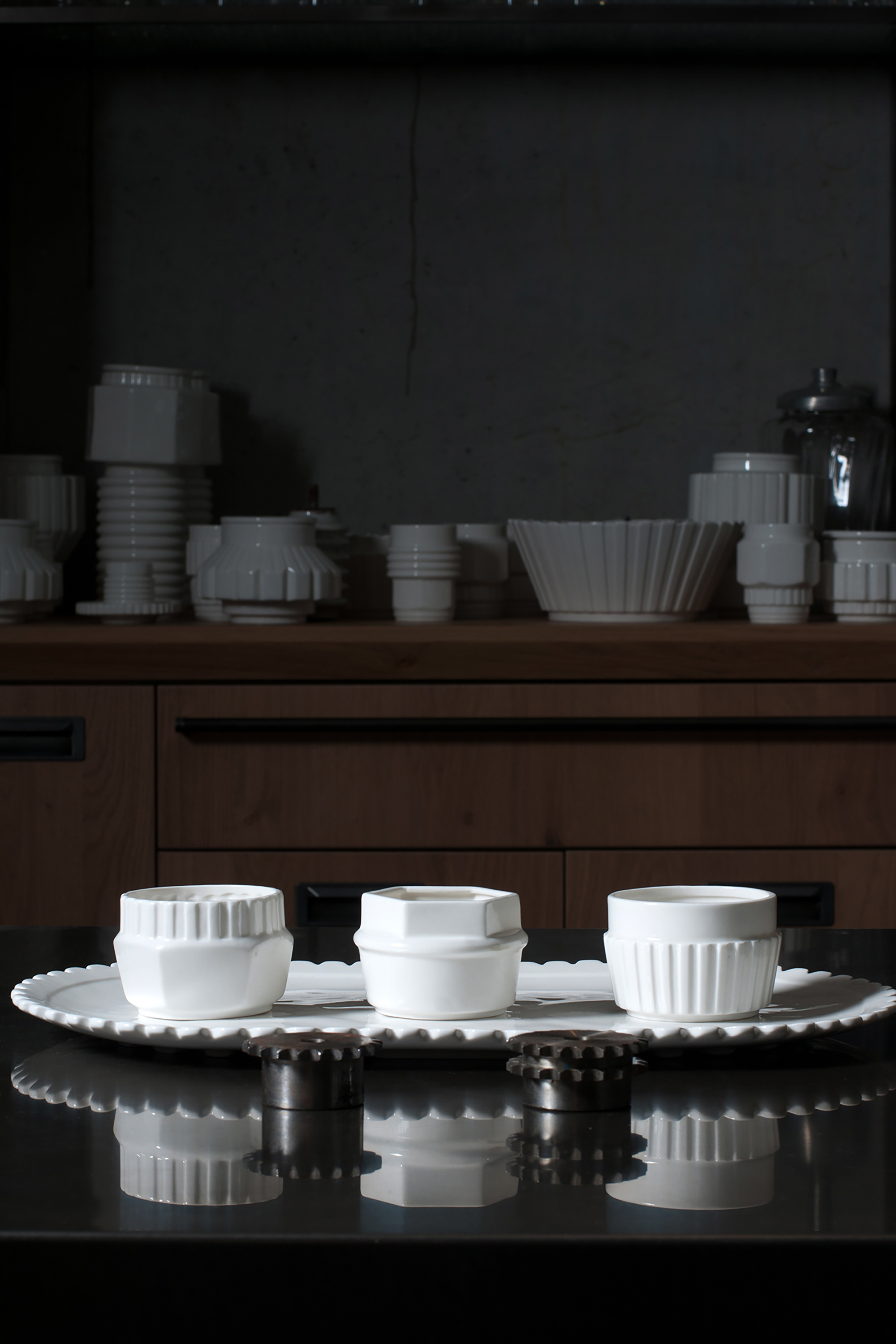 Diesel - 10972 MACHINE COLLEC, Unisex's Porcelain small bowl, ø cm 9 / 3.5" in White - 3