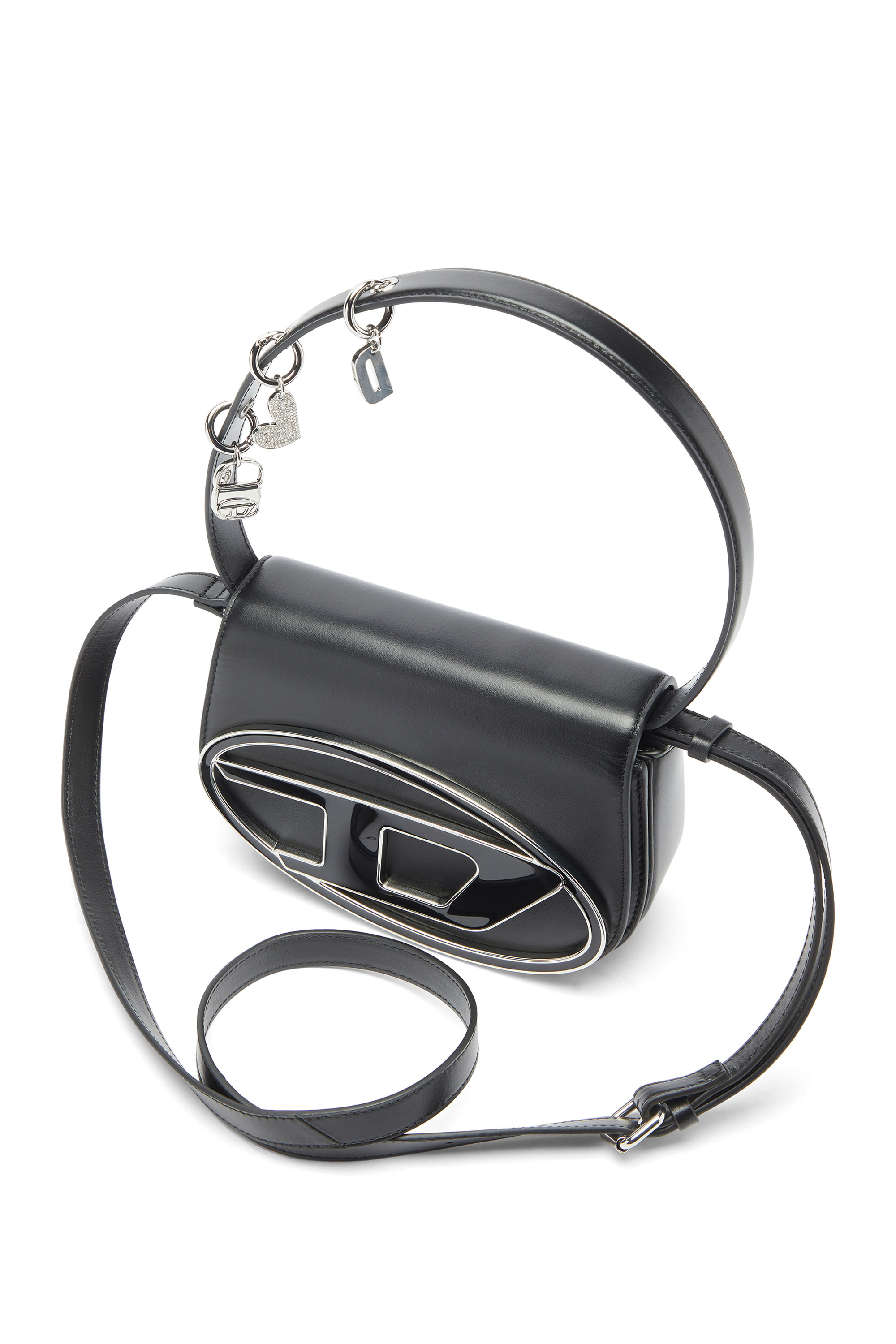 Diesel - 1DR, Woman's 1DR -Iconic shoulder bag in leather with handle charms in null - 5