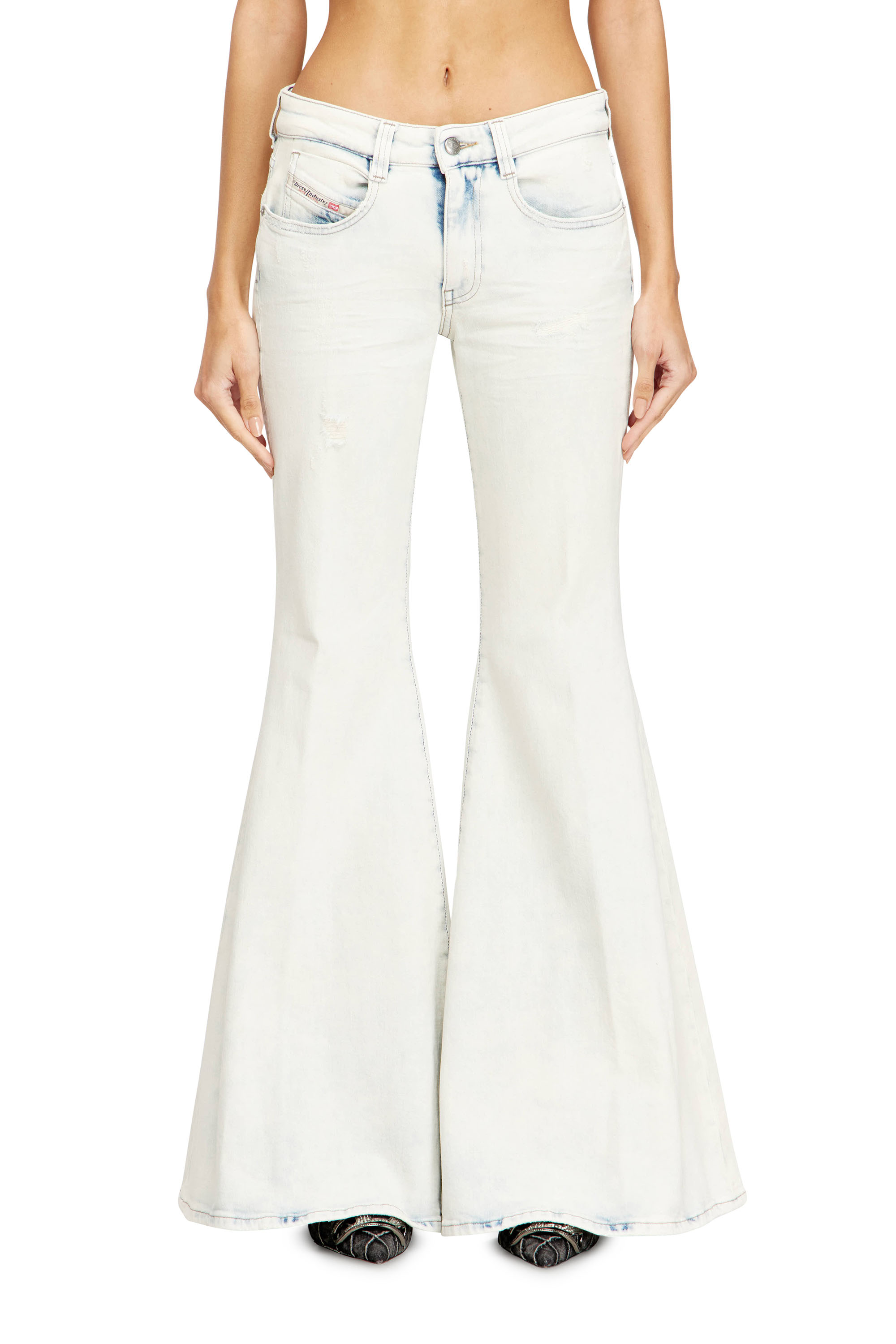 Diesel - Woman's Flare Jeans 1970 D-Bleess 0ADBS, White - 3