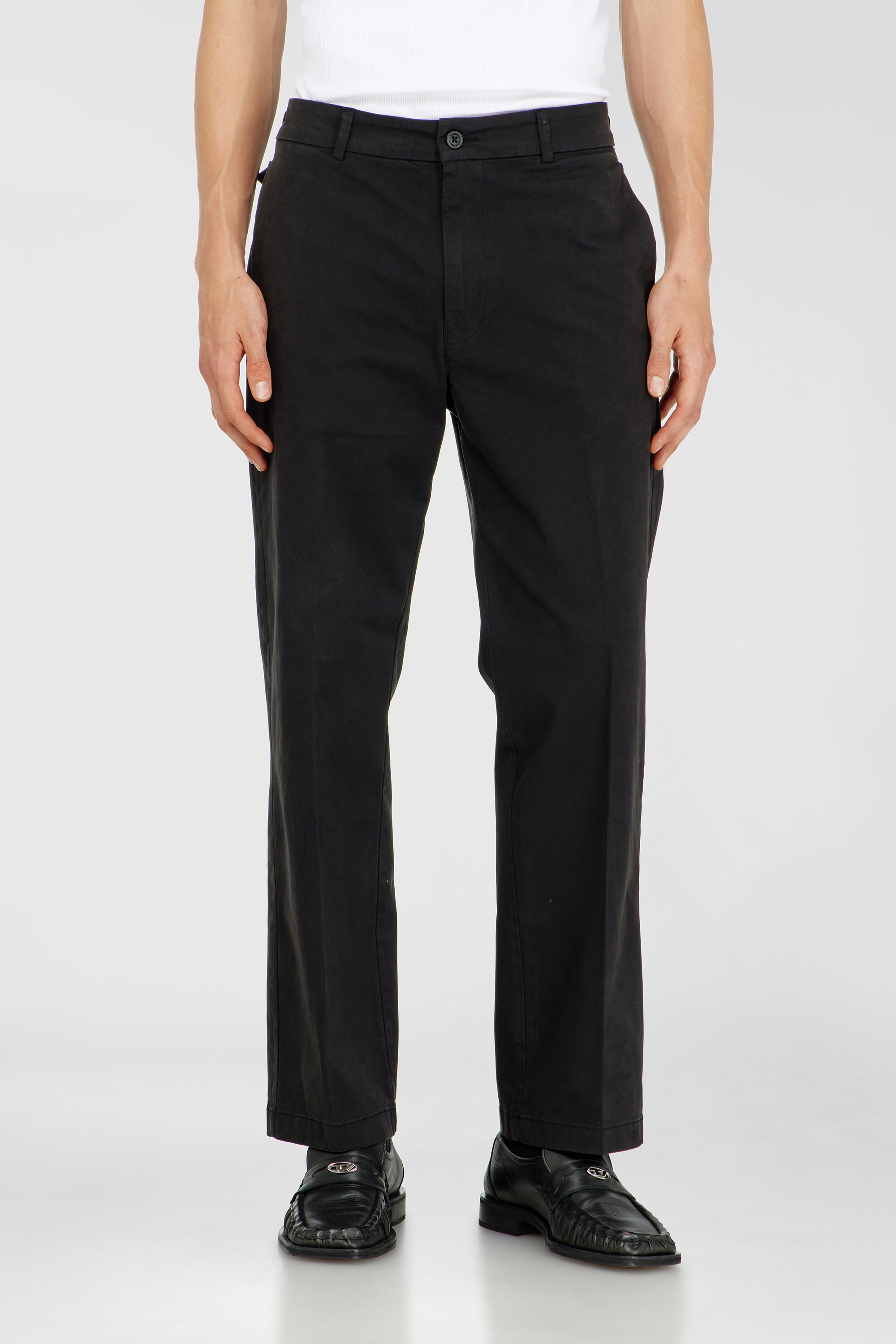 Diesel - P-LARS-VILLAGE-T92, Man's Cotton pants with side pockets in Black - 3