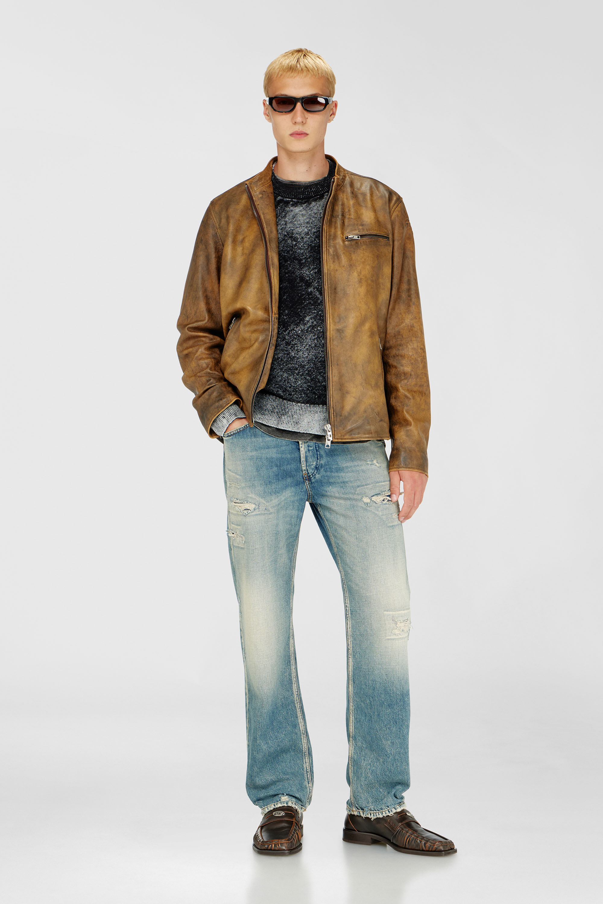 Jumper with faded reverse print